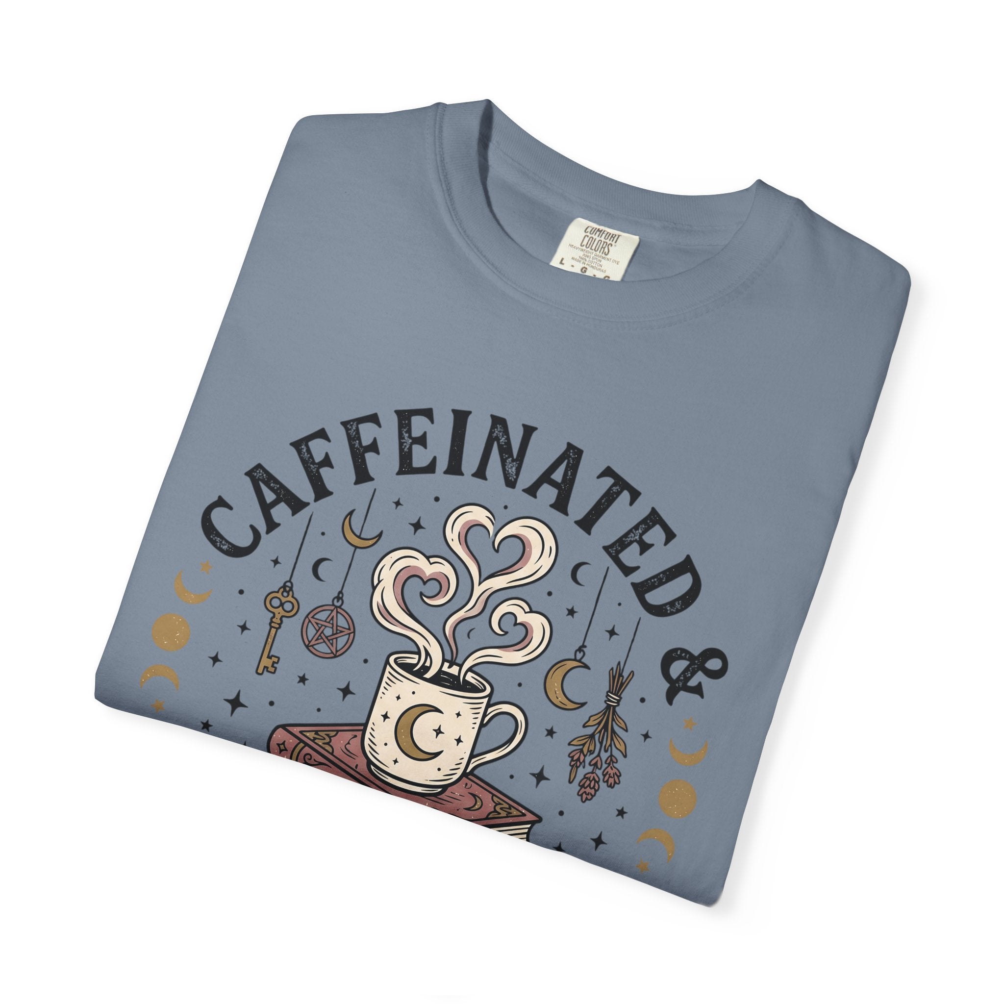 Caffeinated & Cursed To Read T-Shirt