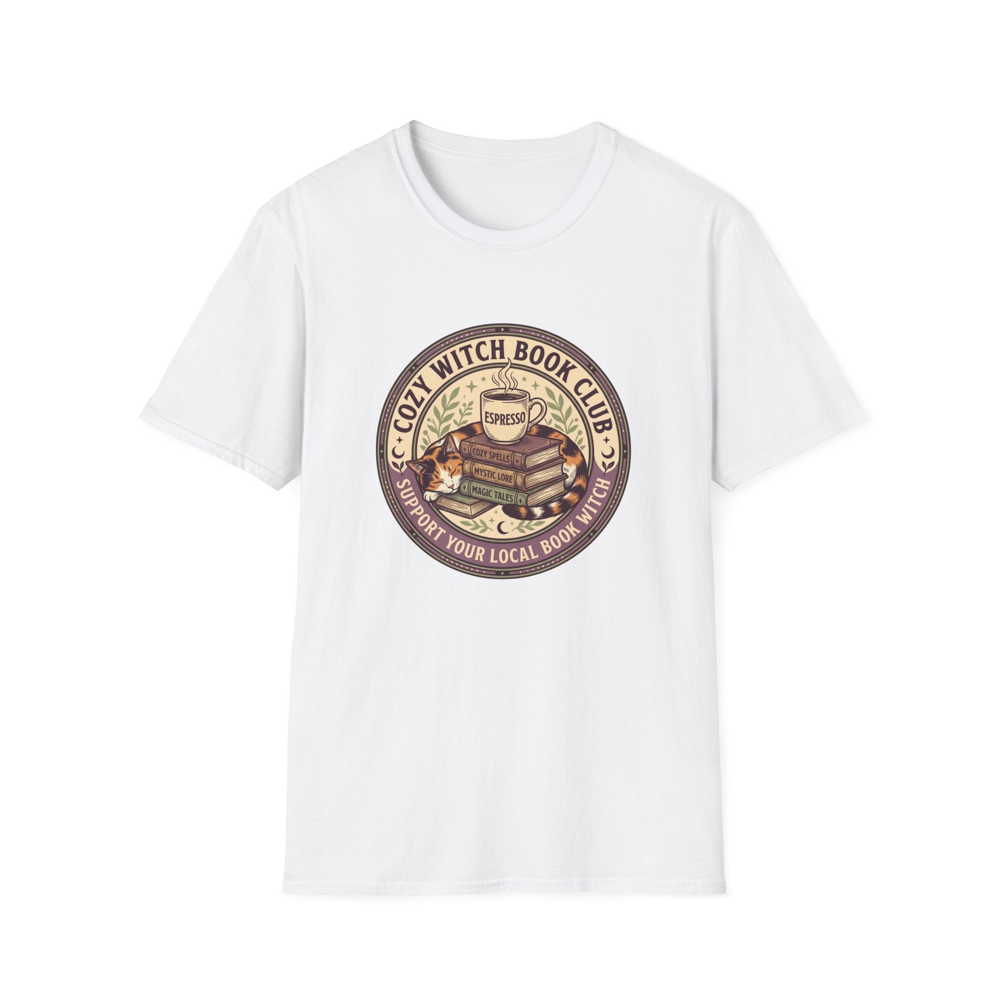 Cozy Witch Book Club Circle Badge T-Shirt