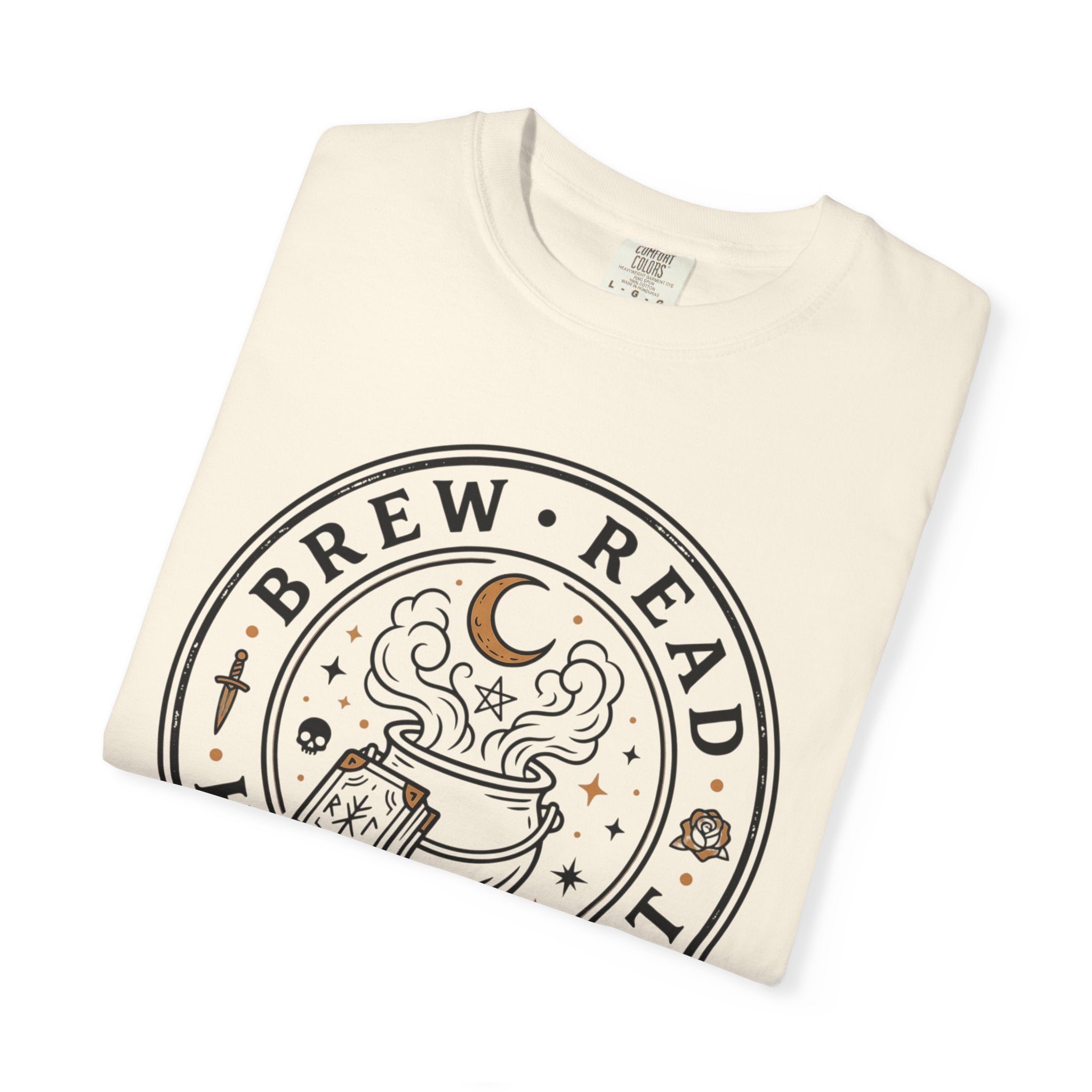 Brew Read Hex Repeat Circle Badge T-Shirt
