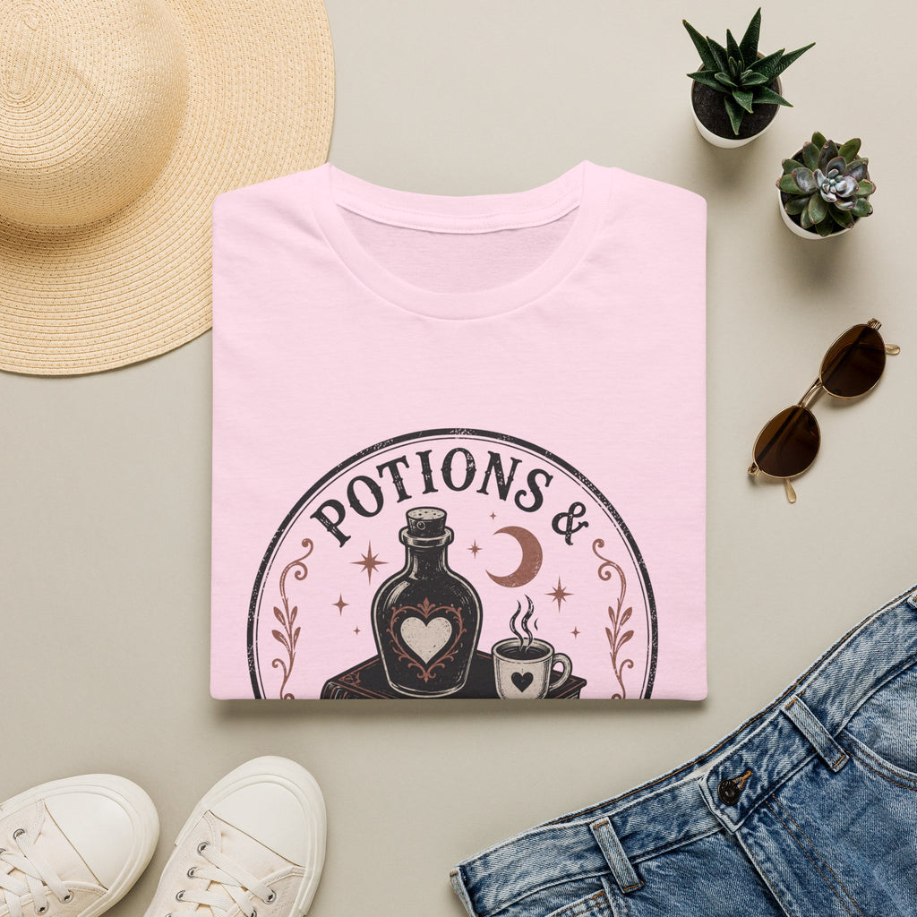 Potions & Plot Twists  Circle Badge T-Shirt