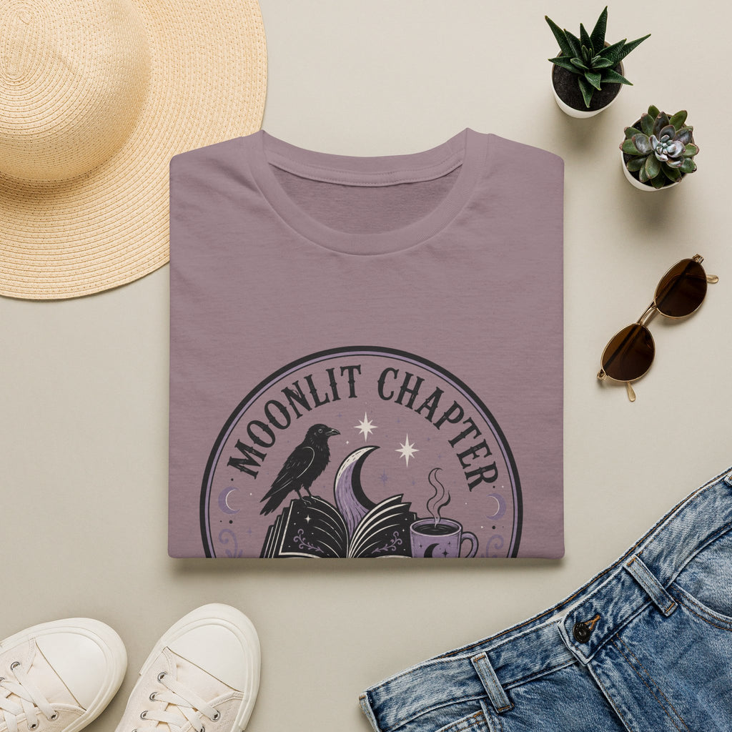 Moonlit Chapter Read After Dark Circle Badge T-Shirt
