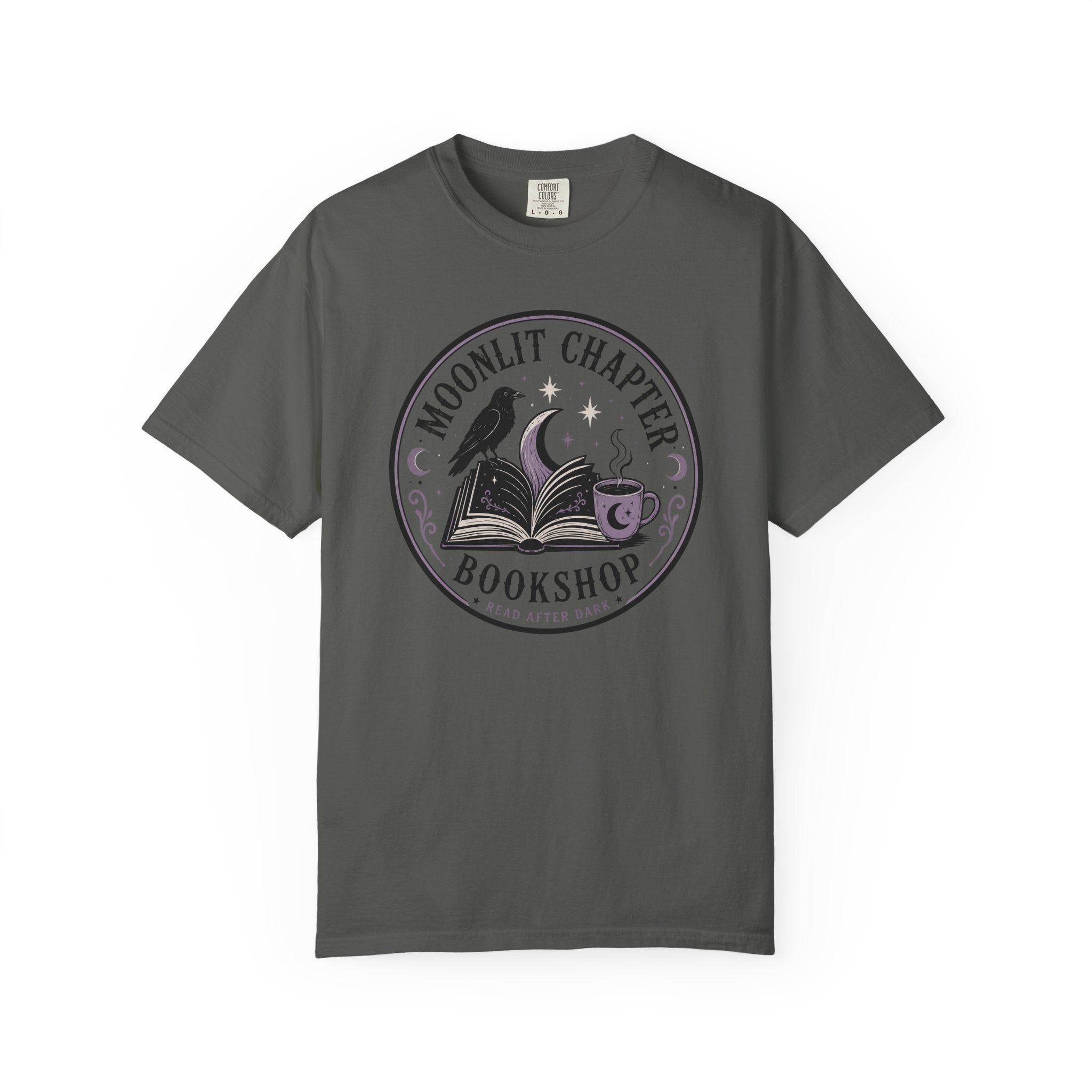 Moonlit Chapter Read After Dark Circle Badge Comfort Colors T-Shirt