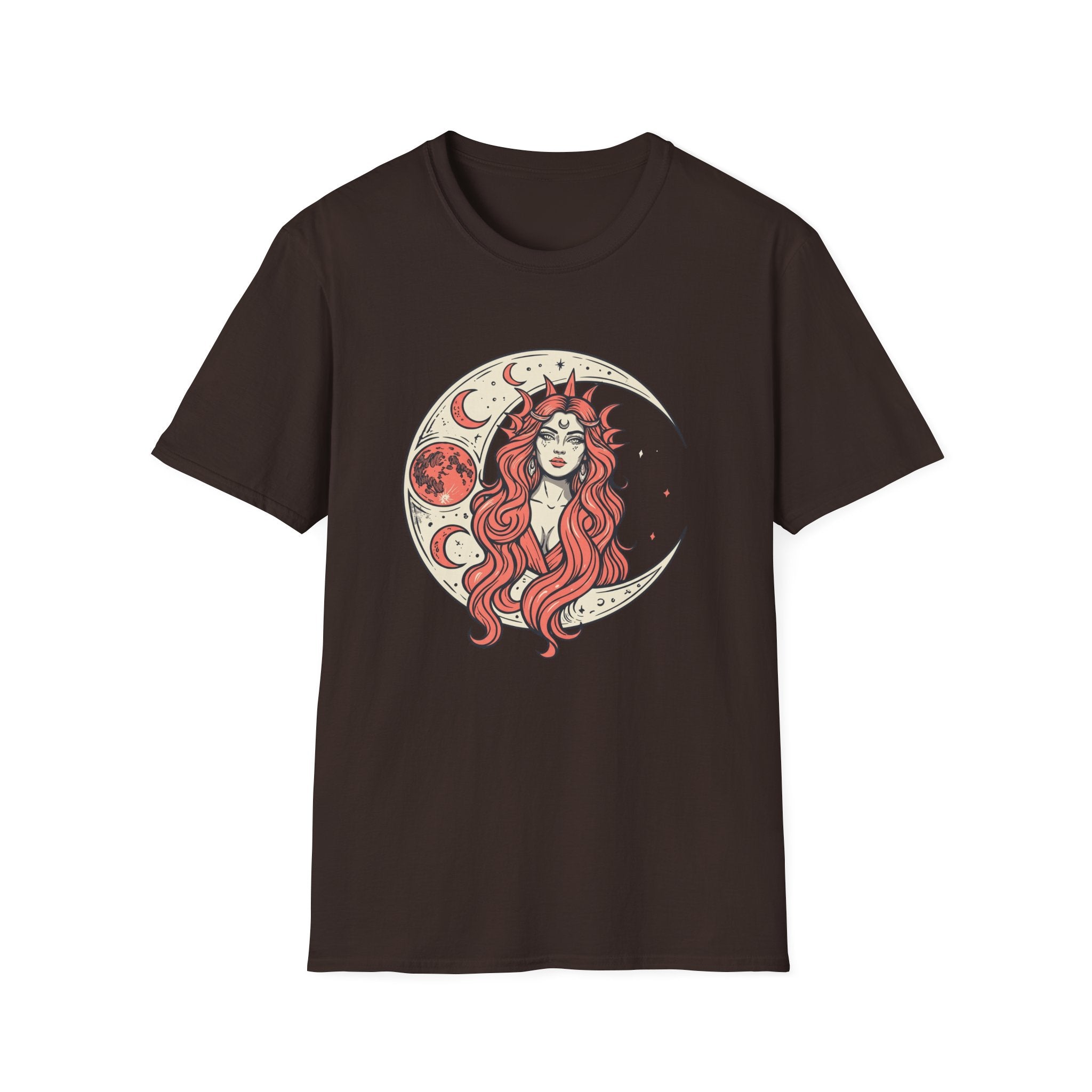Moon Goddess Coral Graphic T-Shirt