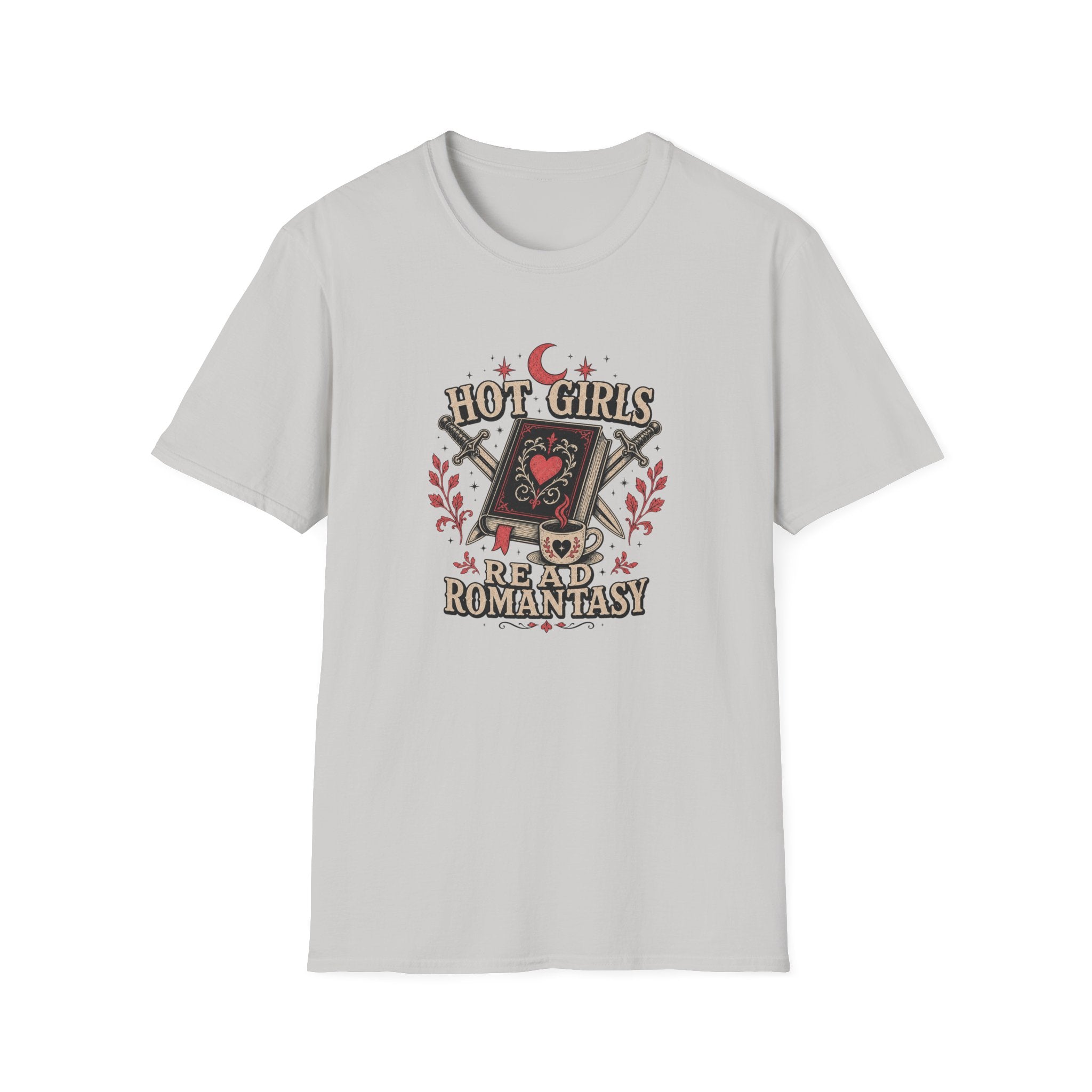 Hot Girls Read Romantasy Stacked  T-Shirt