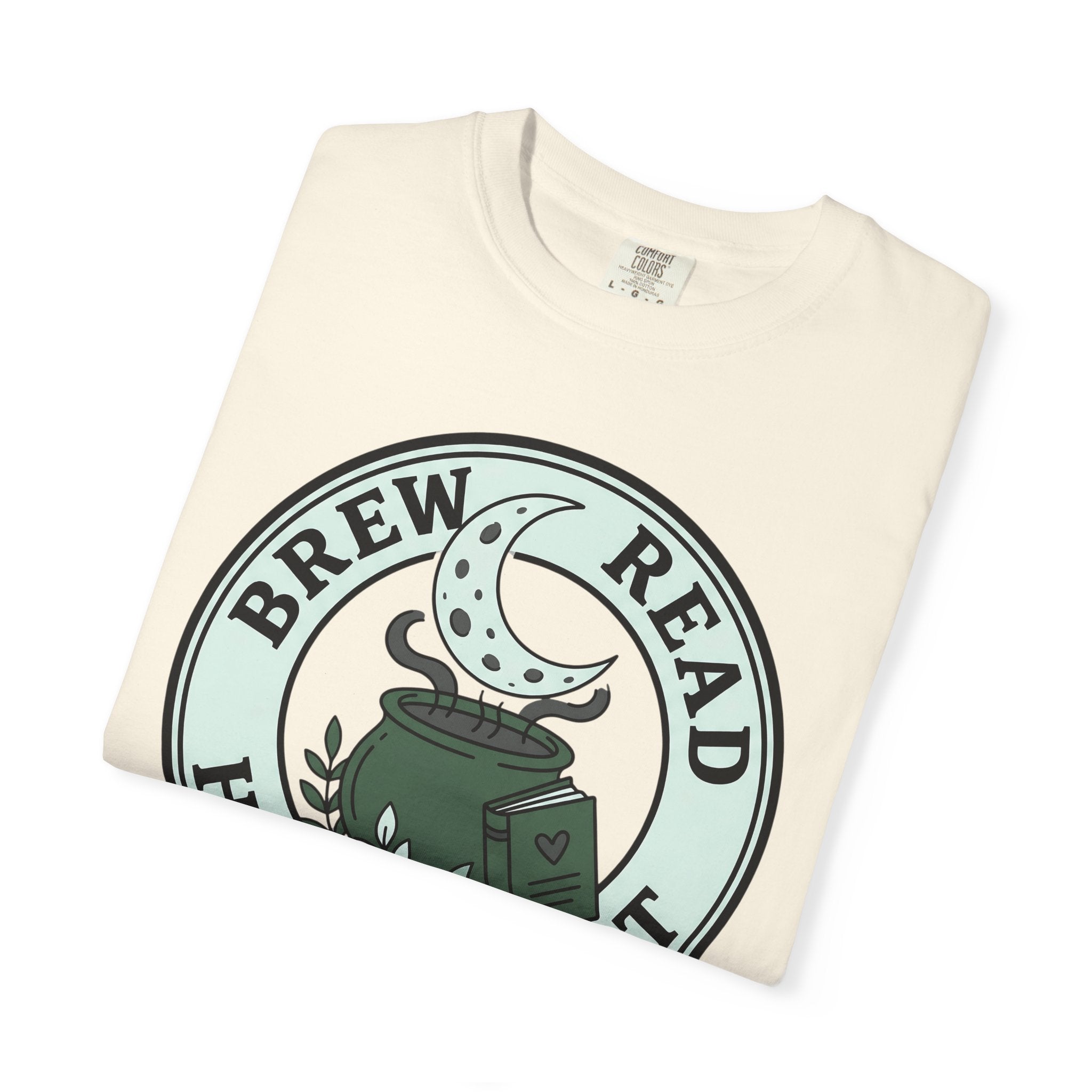 Green Brew Read Hex Repeat Circle Badge T-Shirt