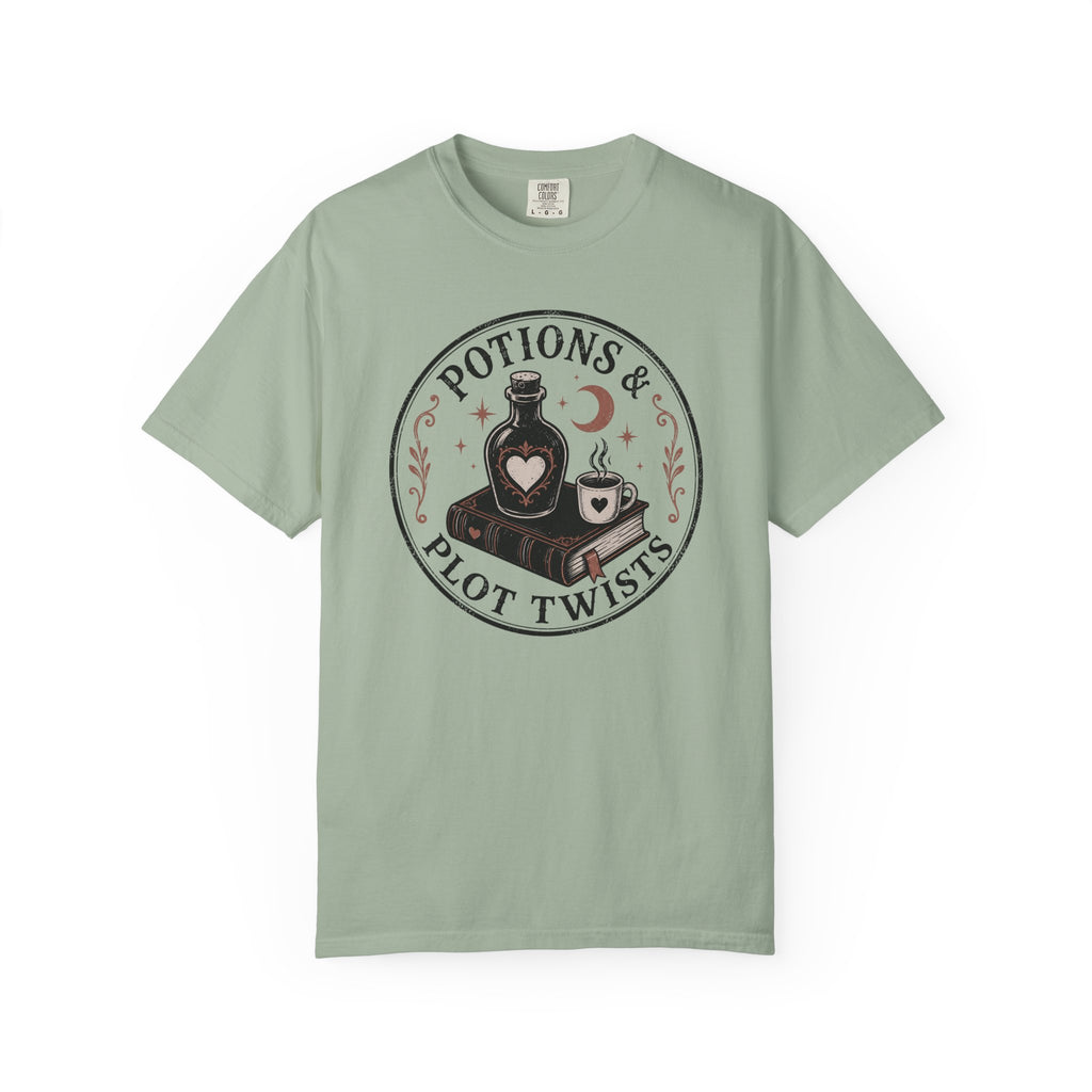 Potions & Plot Twists  Circle Badge T-Shirt