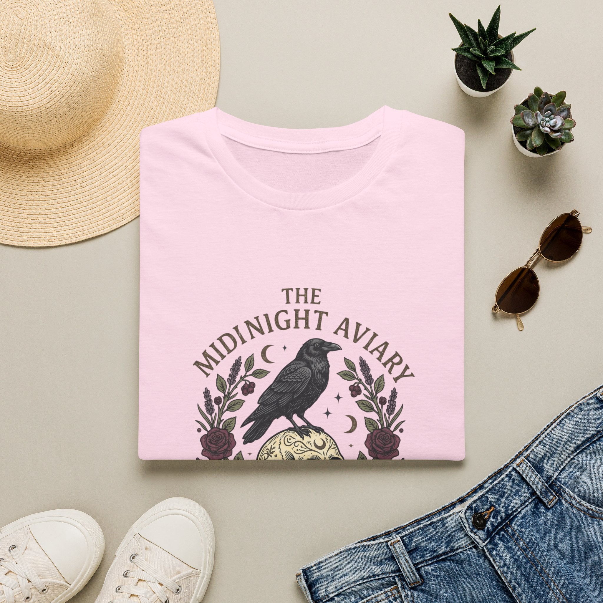 Midnight Aviary with Red Accents T-Shirt