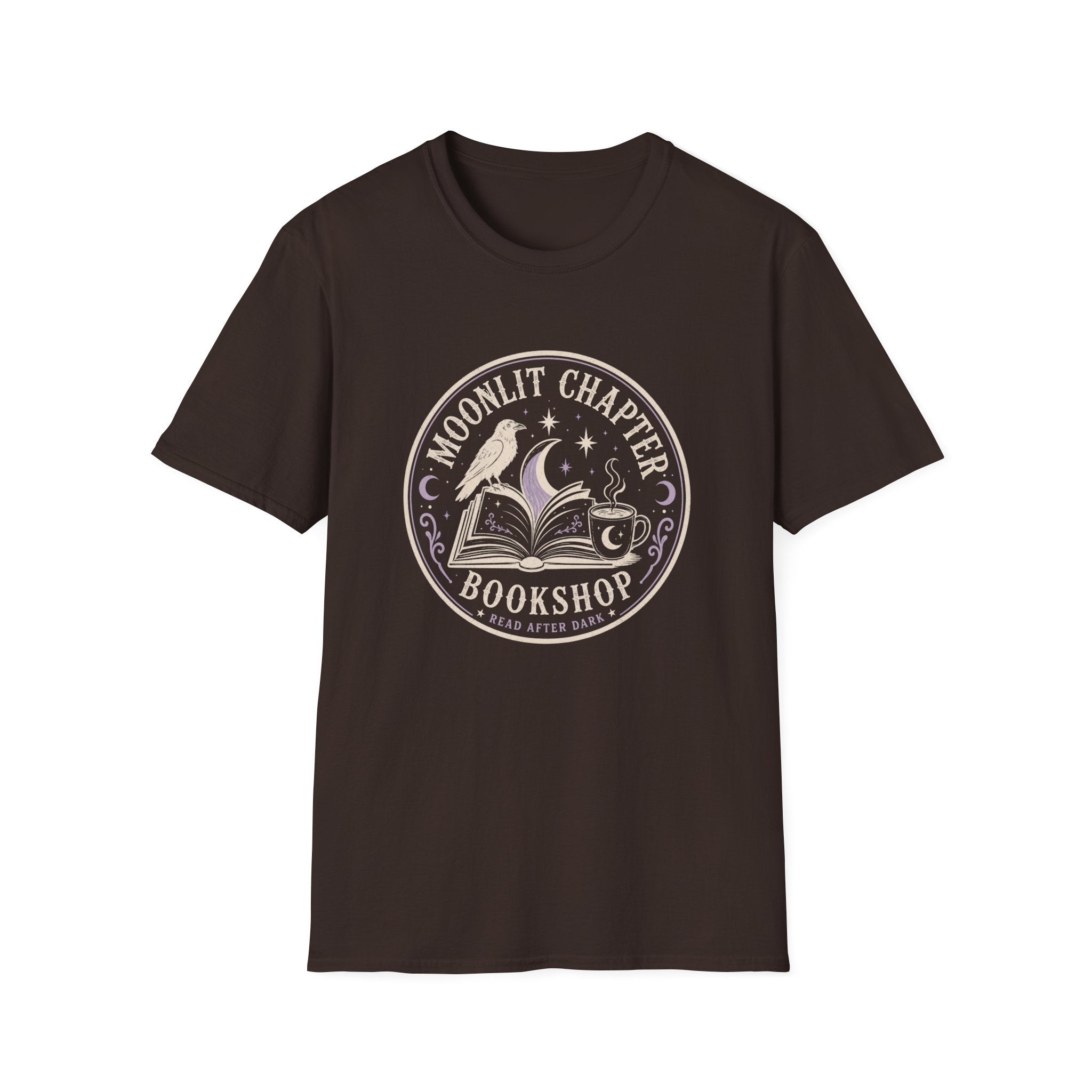 Moonlit Chapter Read After Dark Circle Badge T-Shirt