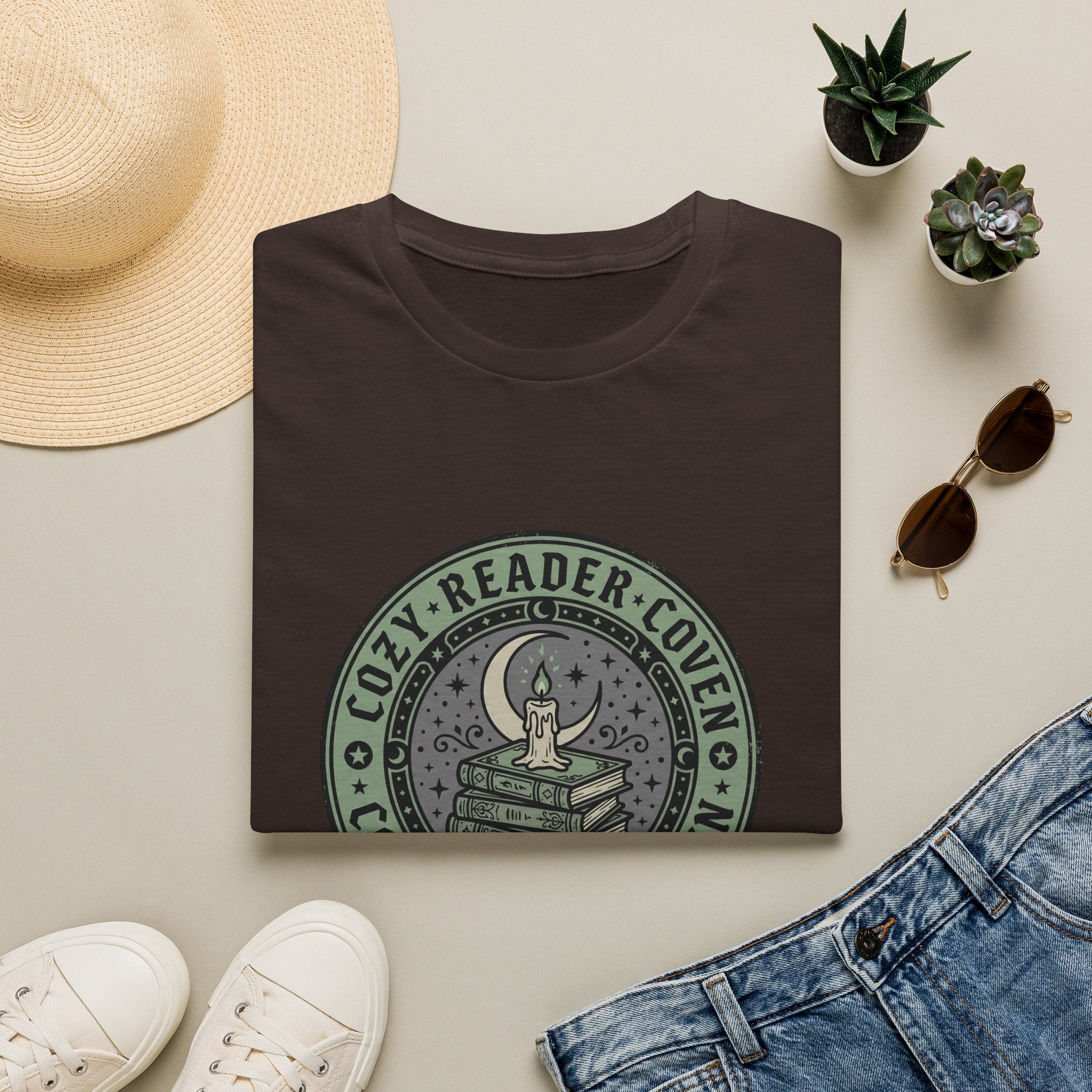 Cozy Reader Coven Circle Badge T-Shirt