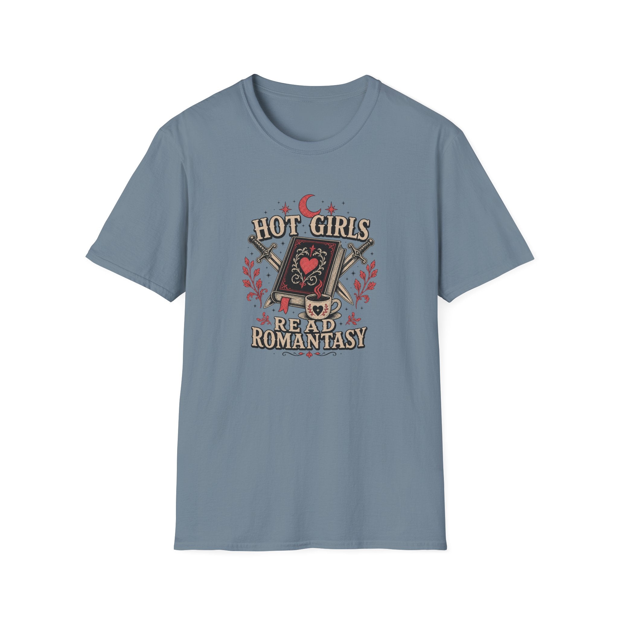 Hot Girls Read Romantasy Stacked  T-Shirt