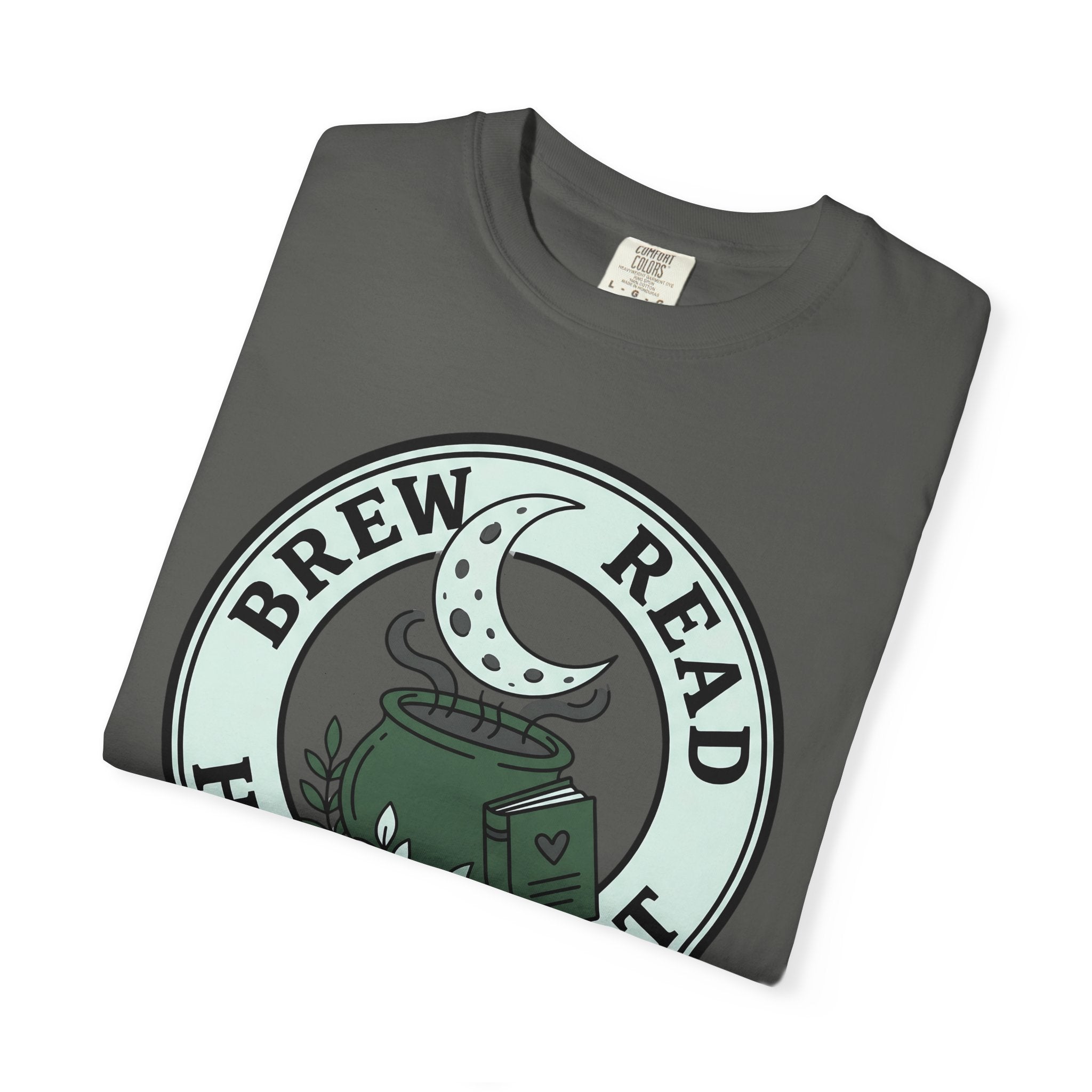 Green Brew Read Hex Repeat Circle Badge T-Shirt