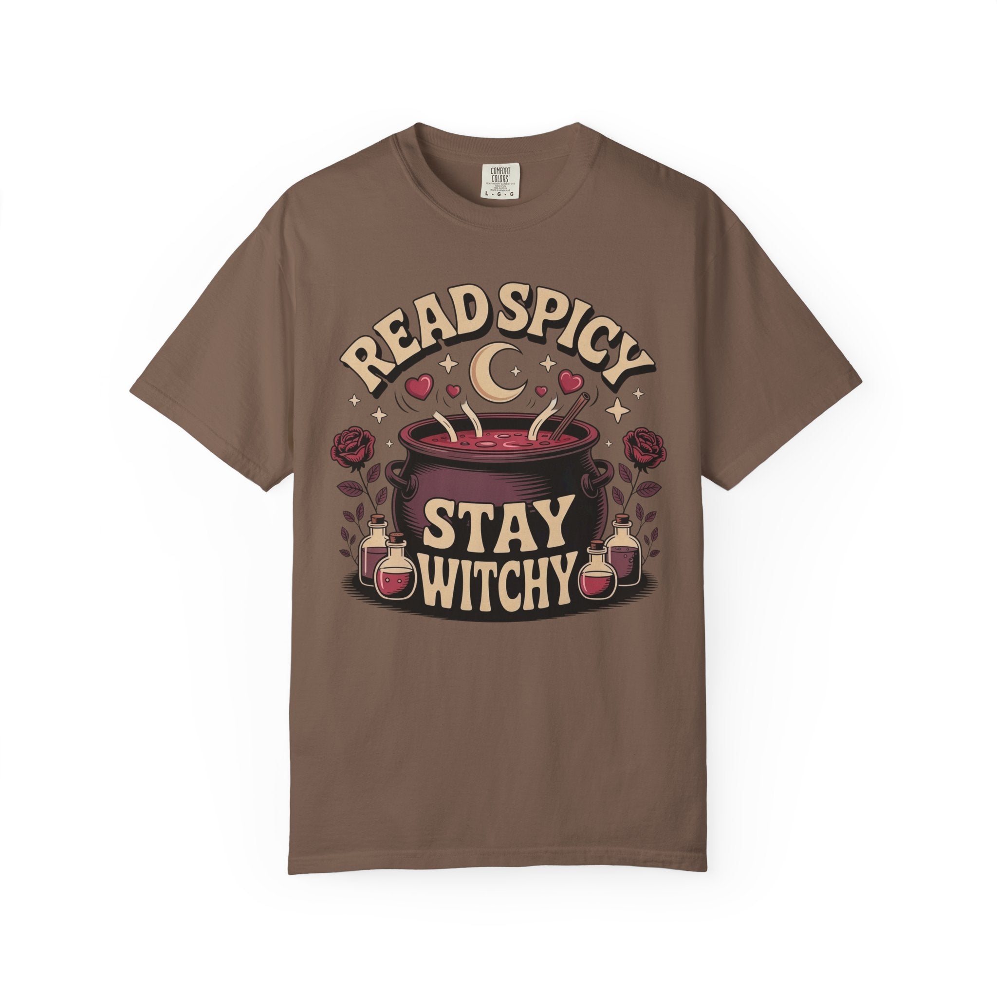 Read Spicy Stay Witchy Cauldron T-Shirt