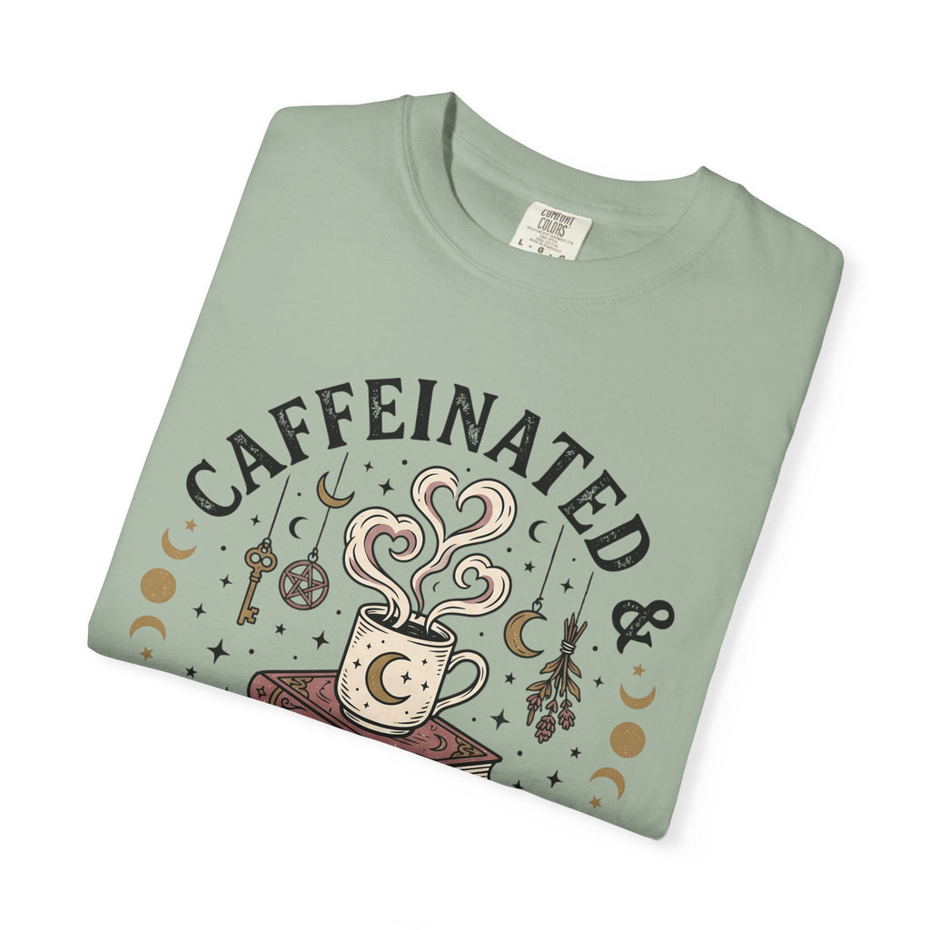 Caffeinated & Cursed To Read T-Shirt