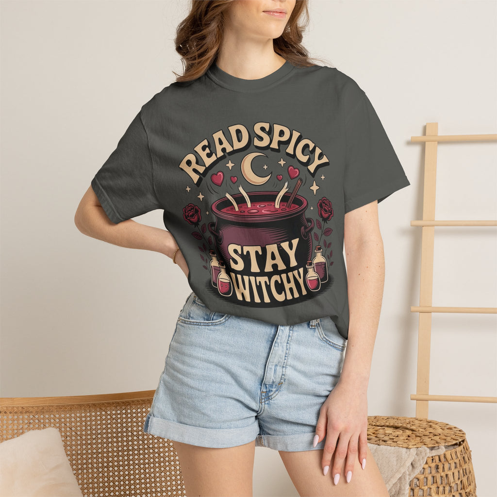Read Spicy Stay Witchy Cauldron T-Shirt