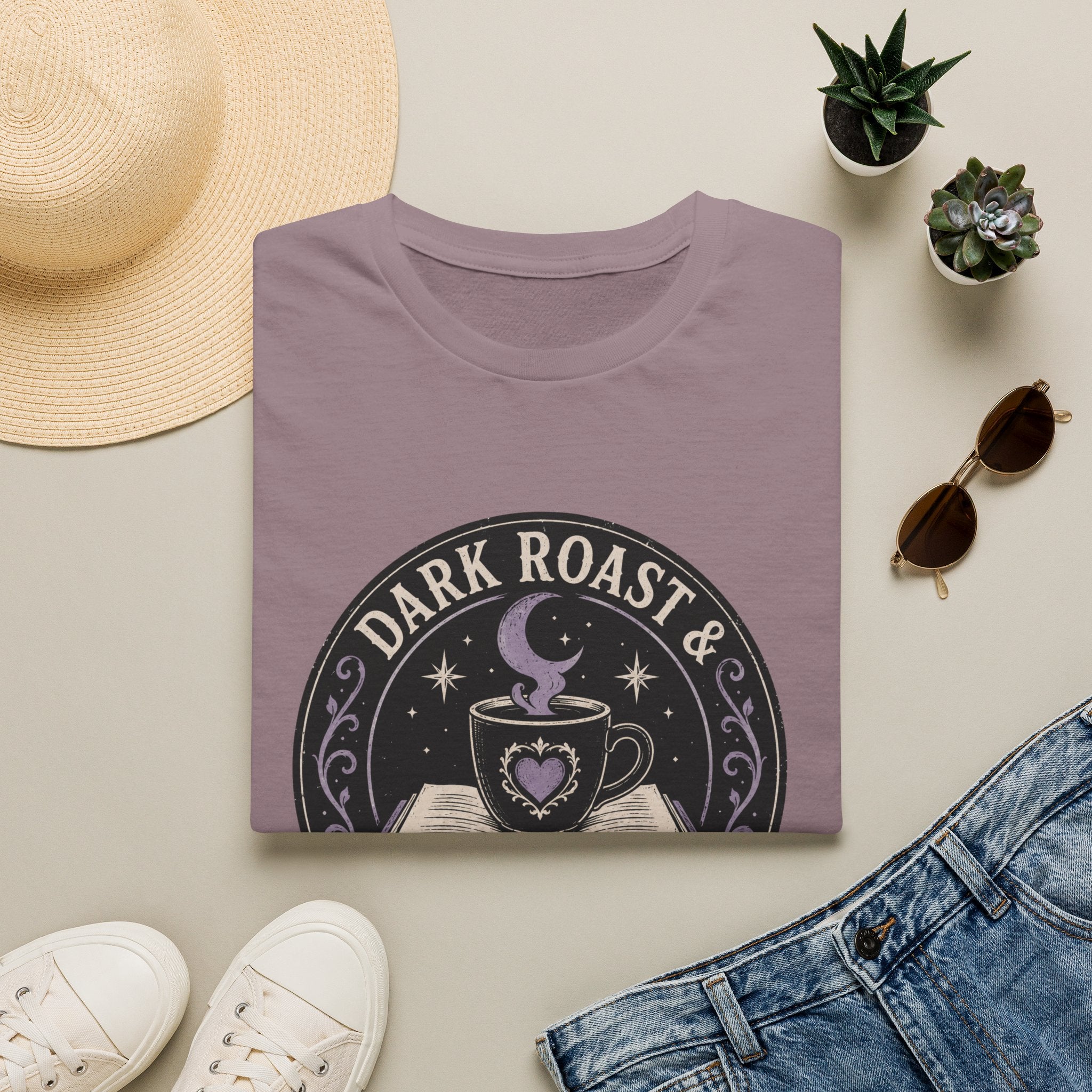 Dark Roast and Dark Romance Circle Badge T-Shirt