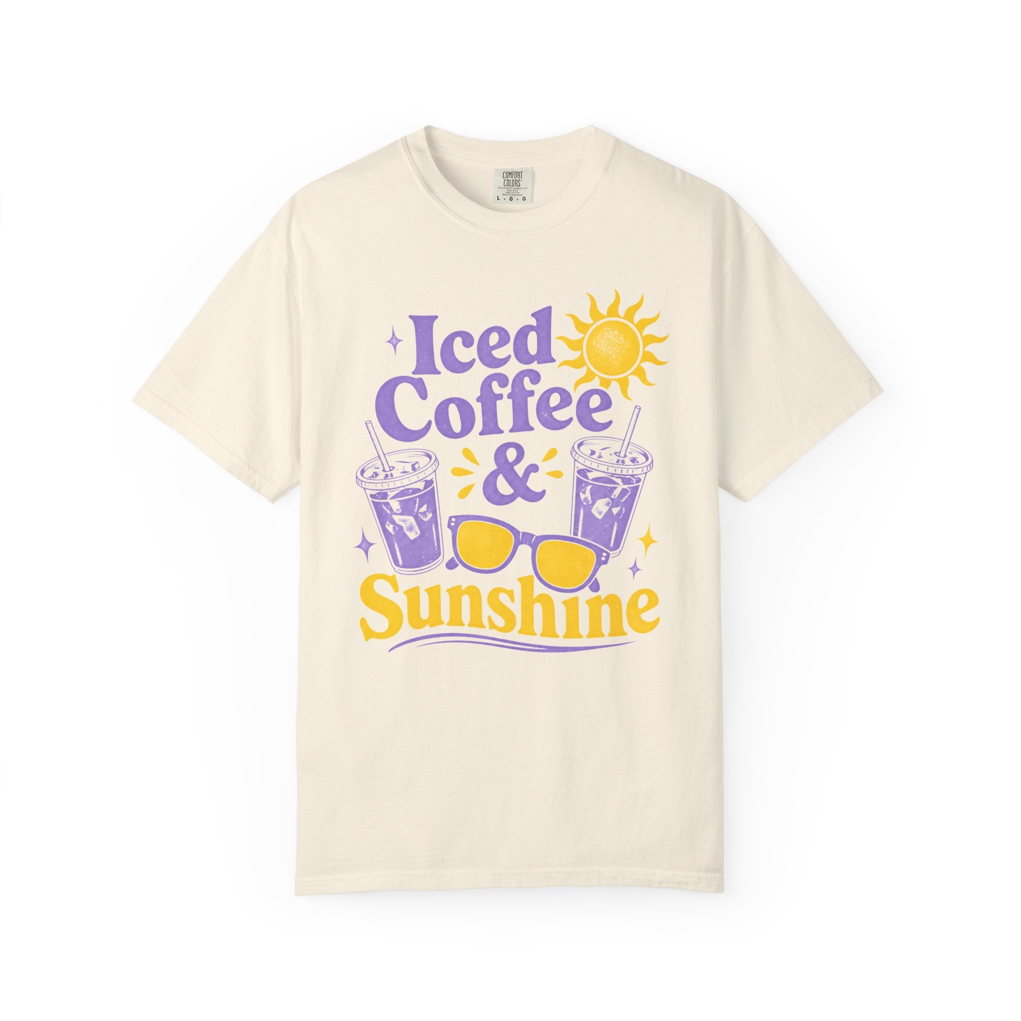 Iced Coffee & Sunshine Purple and Yellow T-Shirt