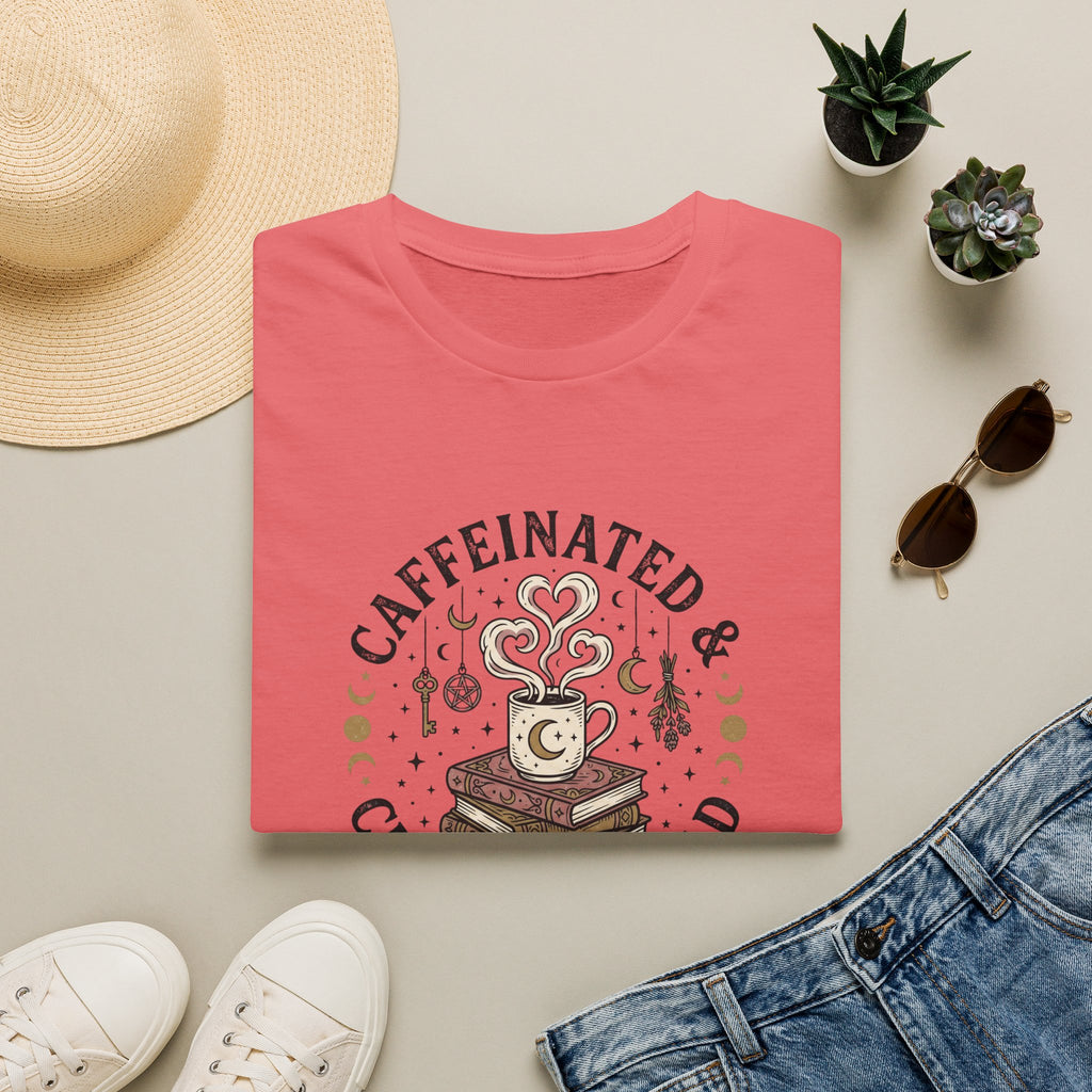 Caffeinated & Cursed To Read T-Shirt