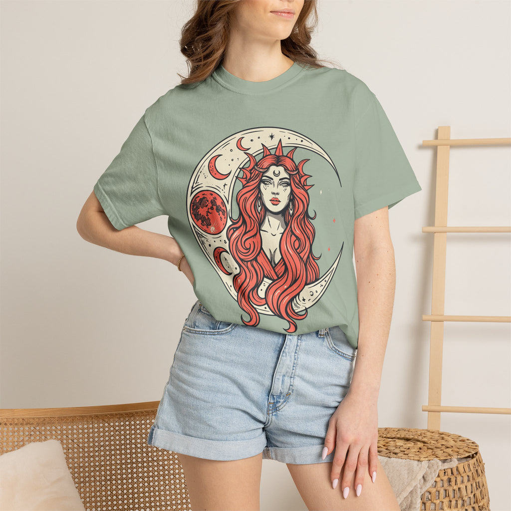 Moon Goddess Coral Graphic T-Shirt