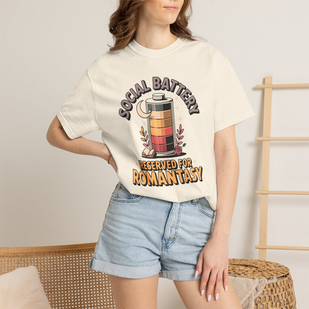 Social Battery Reserved For Romantasy T-Shirt