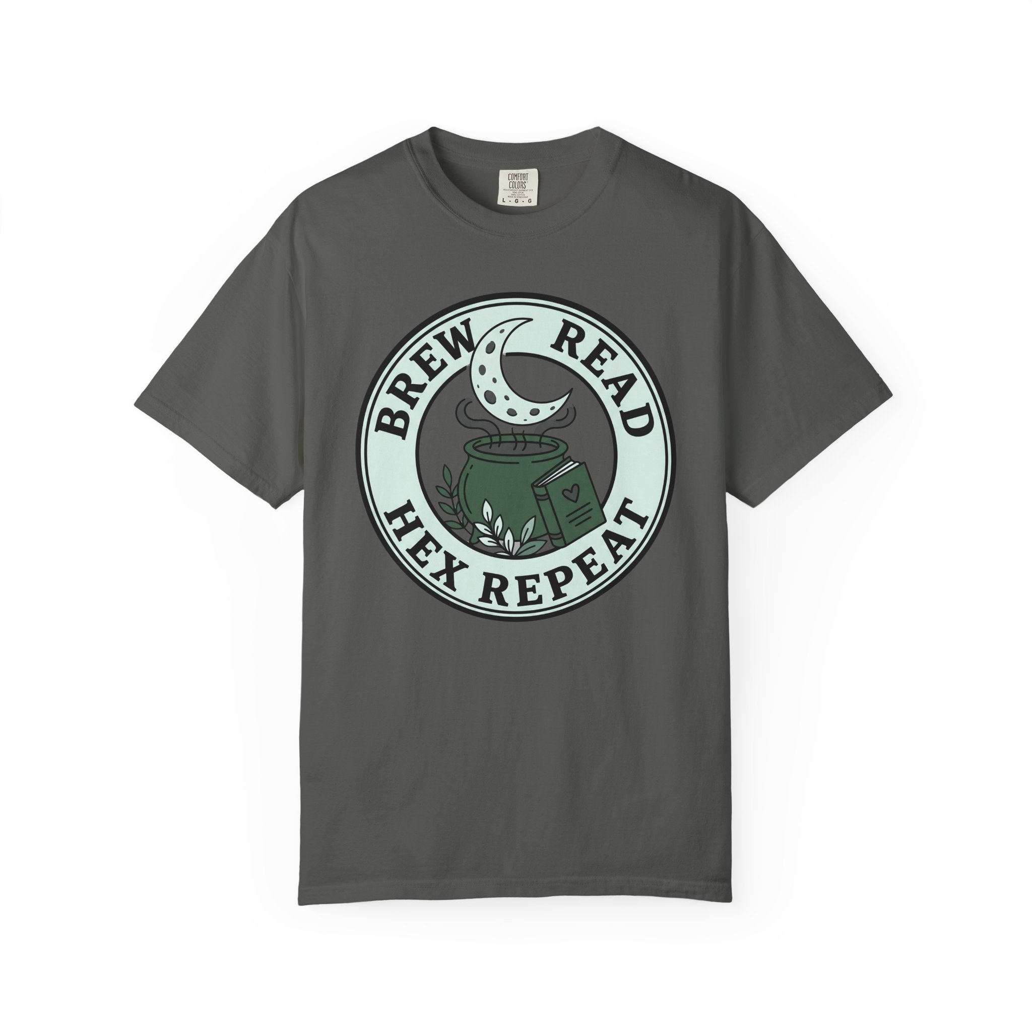 Green Brew Read Hex Repeat Circle Badge T-Shirt