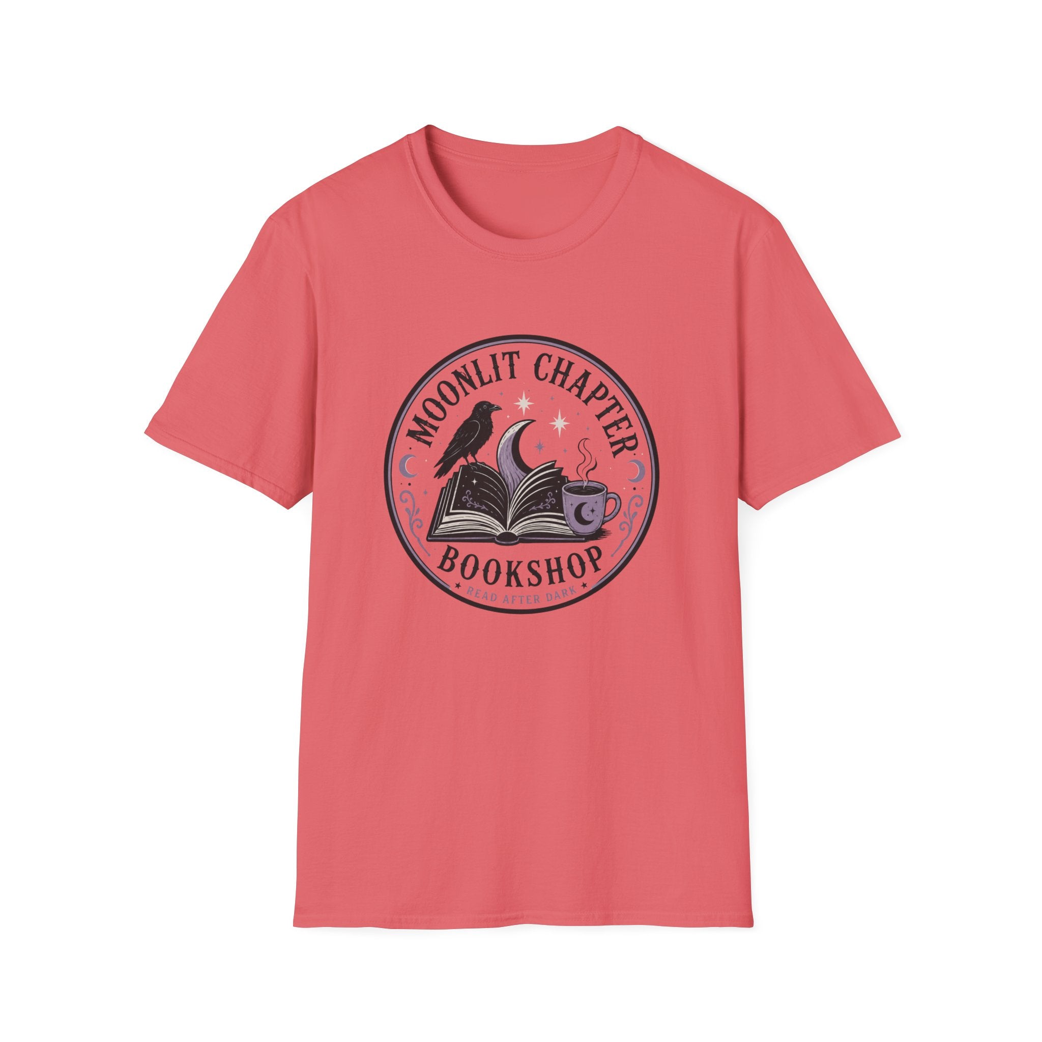 Moonlit Chapter Read After Dark Circle Badge T-Shirt