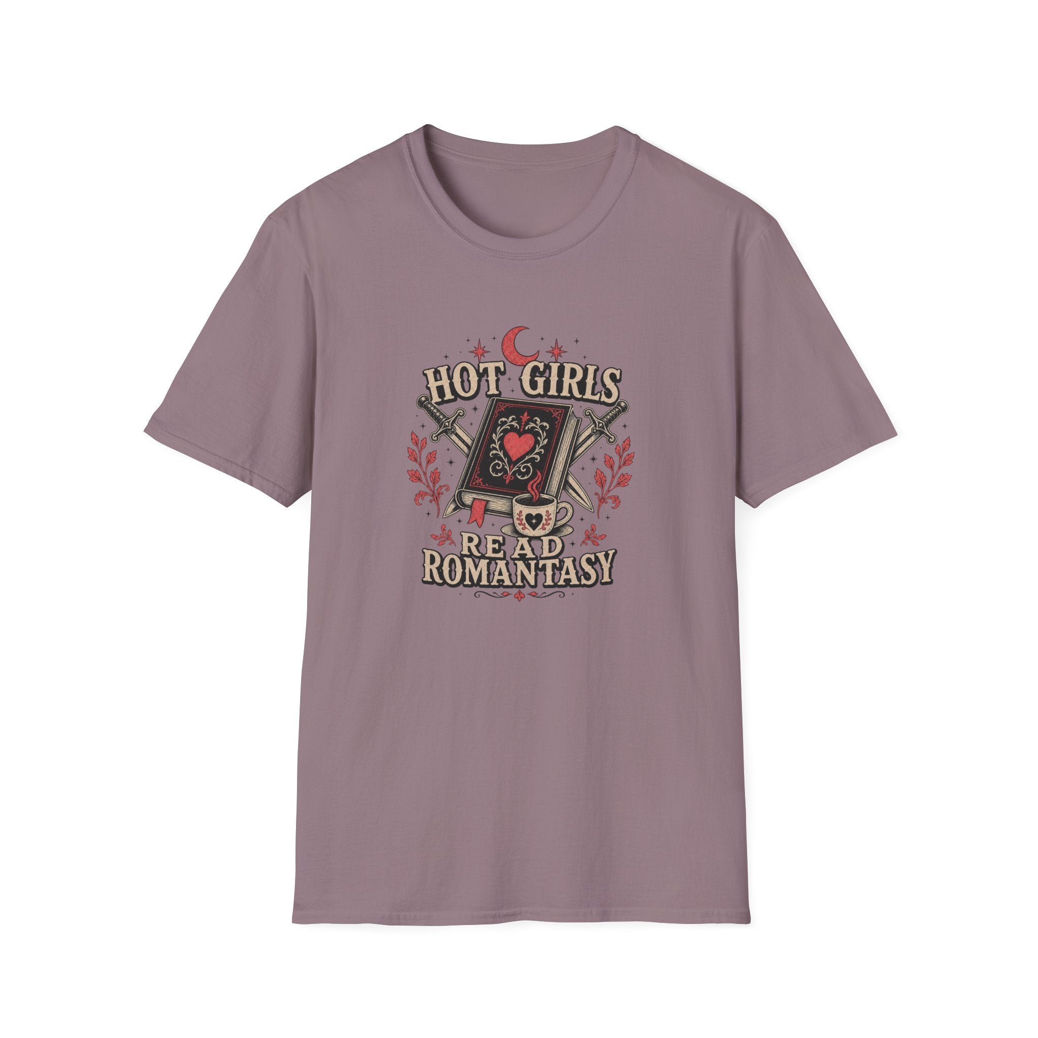 Hot Girls Read Romantasy Stacked  T-Shirt