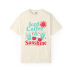 Iced Coffee & Sunshine Blue and Red T-Shirt