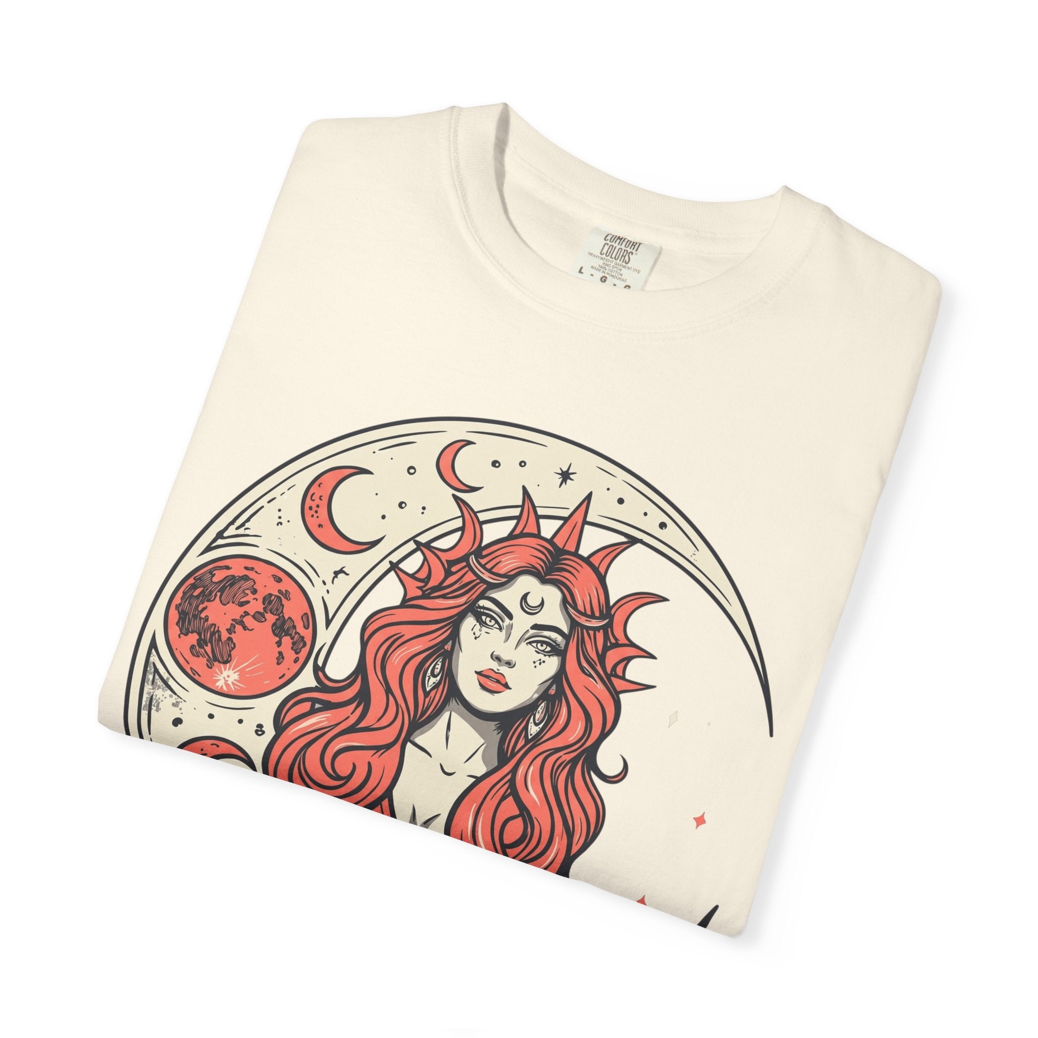 Moon Goddess Coral Graphic T-Shirt