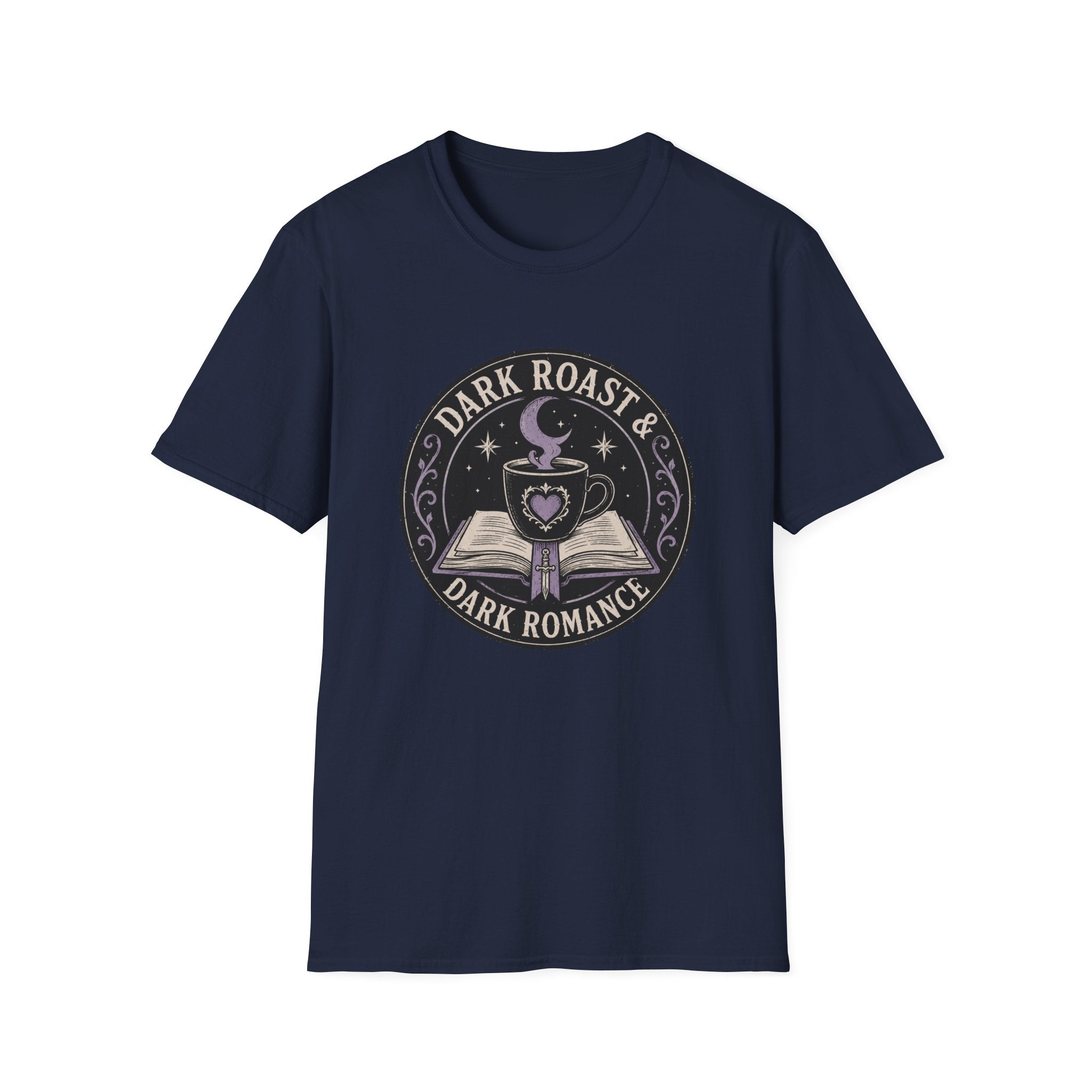 Dark Roast and Dark Romance Circle Badge T-Shirt