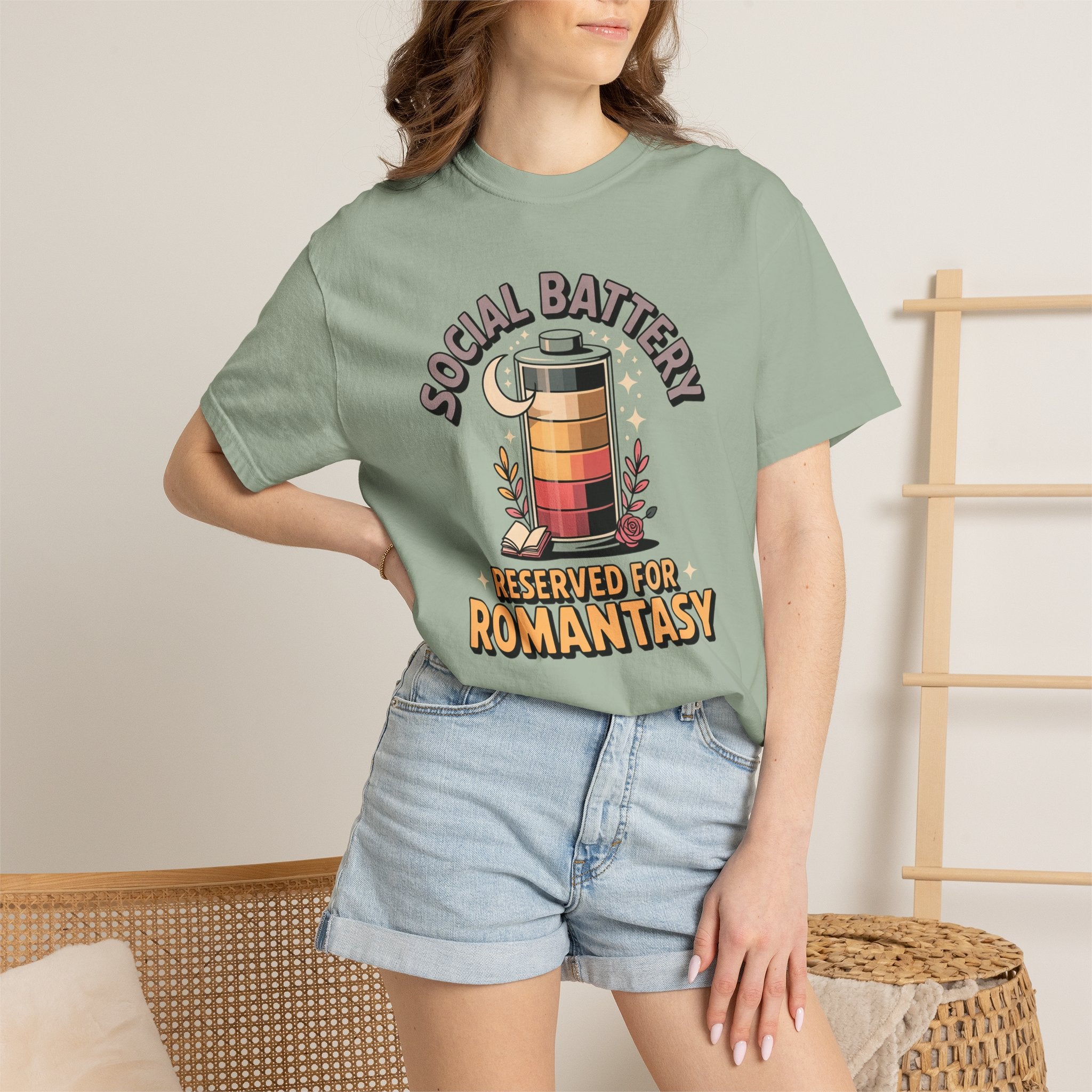 Social Battery Reserved For Romantasy T-Shirt