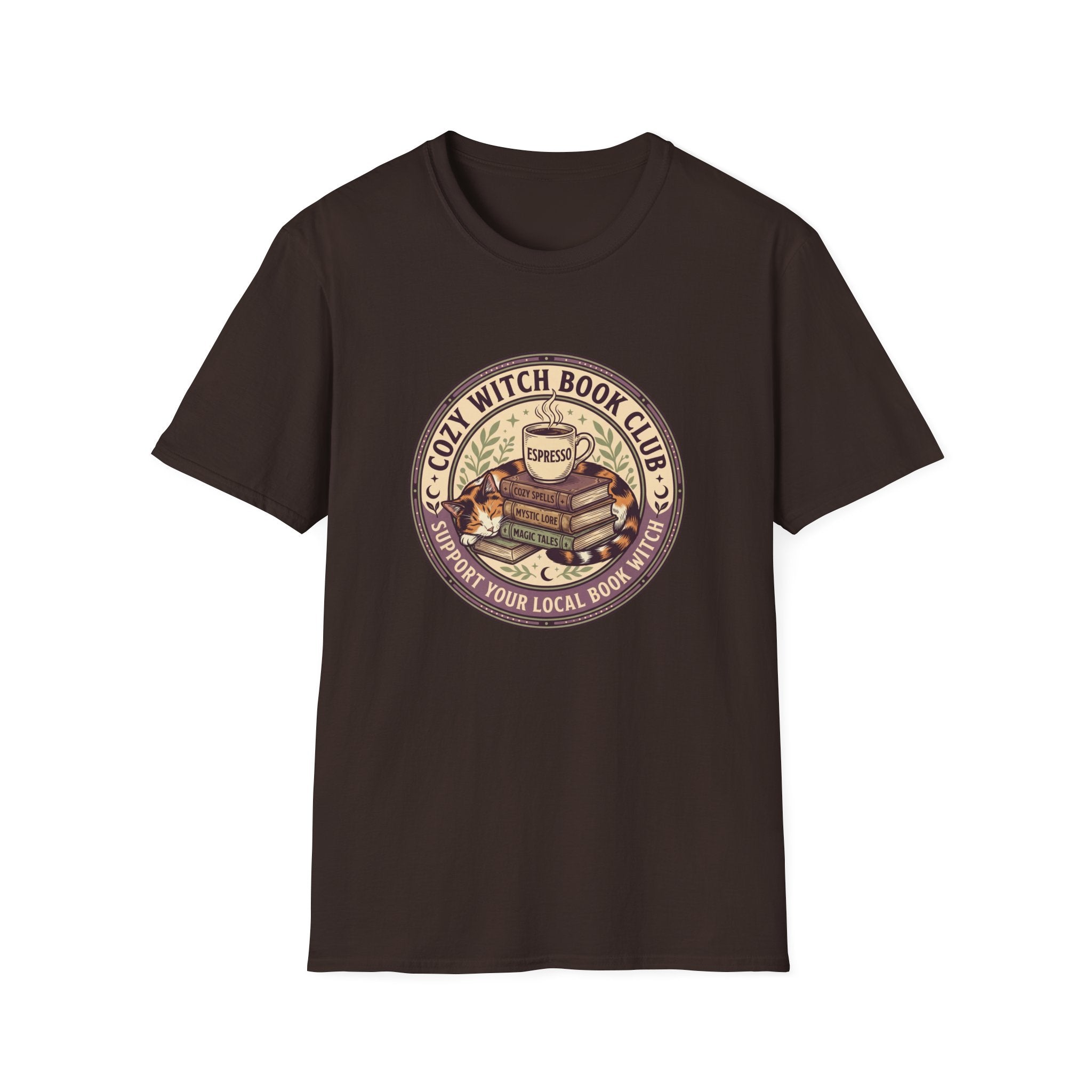 Cozy Witch Book Club Circle Badge T-Shirt