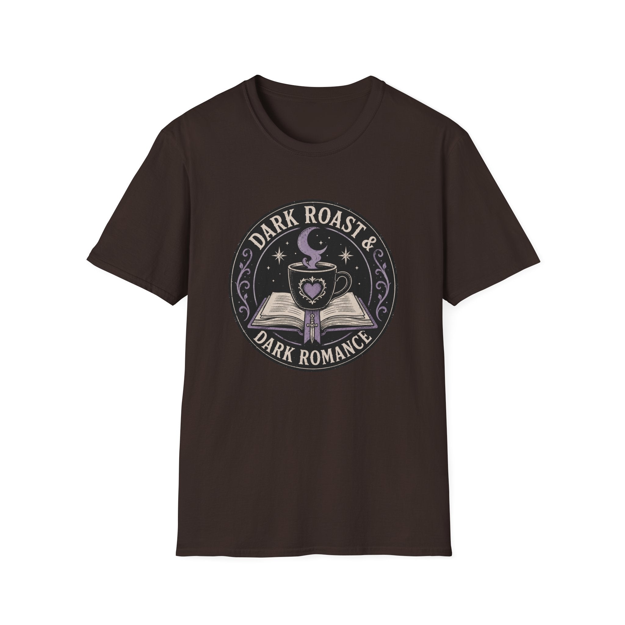 Dark Roast and Dark Romance Circle Badge T-Shirt
