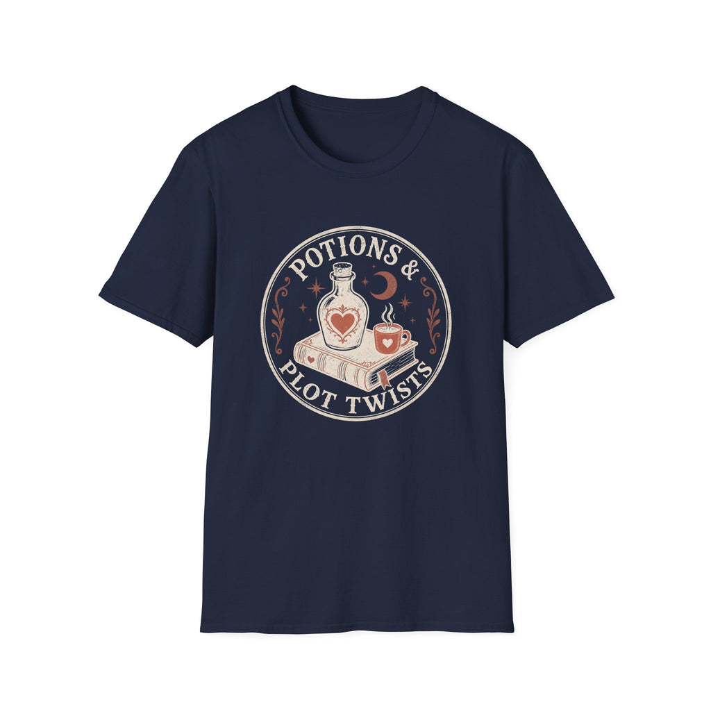 Potions & Plot Twists  Circle Badge T-Shirt