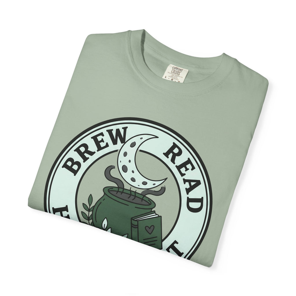 Green Brew Read Hex Repeat Circle Badge T-Shirt