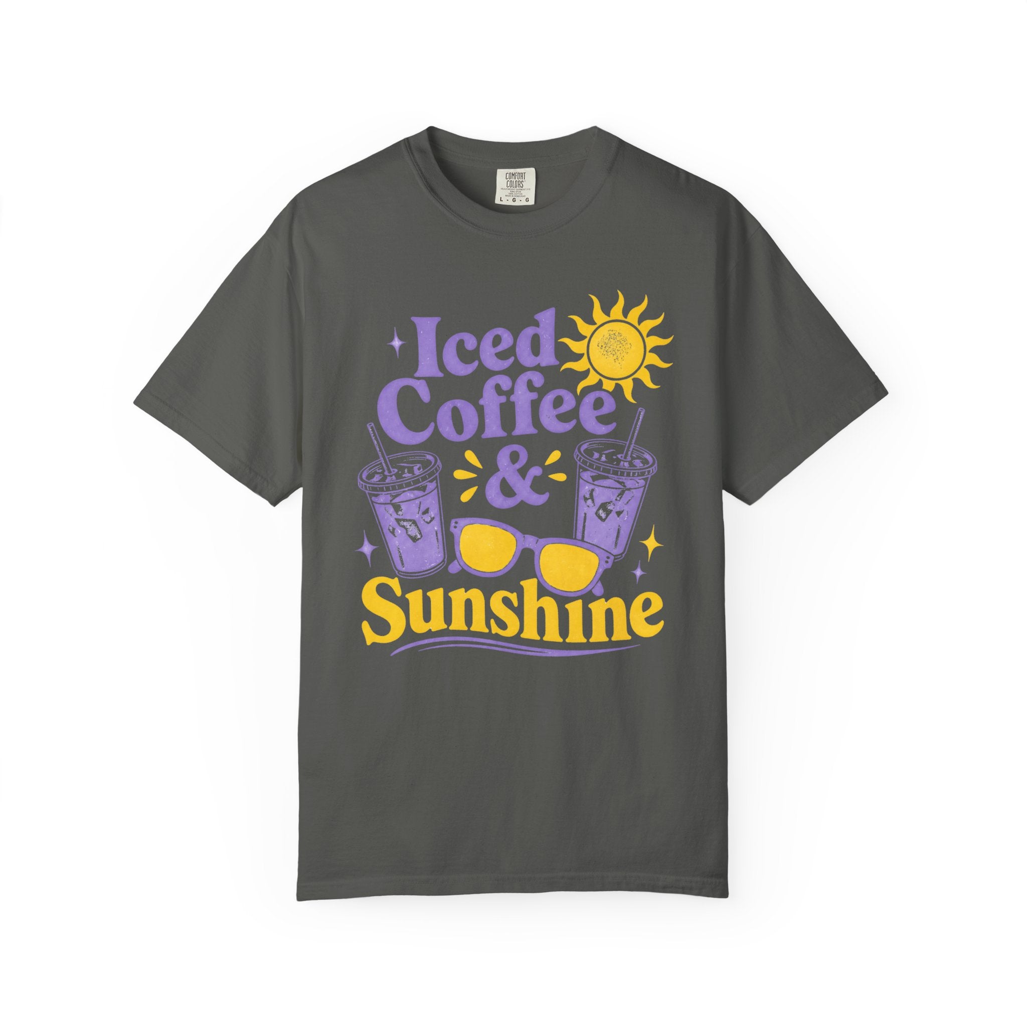 Iced Coffee & Sunshine Purple and Yellow T-Shirt