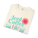 Iced Coffee & Sunshine Blue and Red T-Shirt