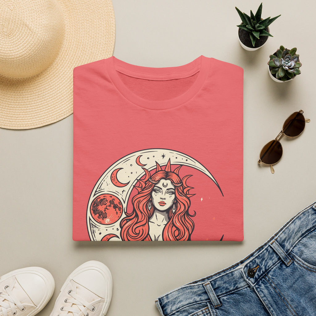 Moon Goddess Coral Graphic T-Shirt
