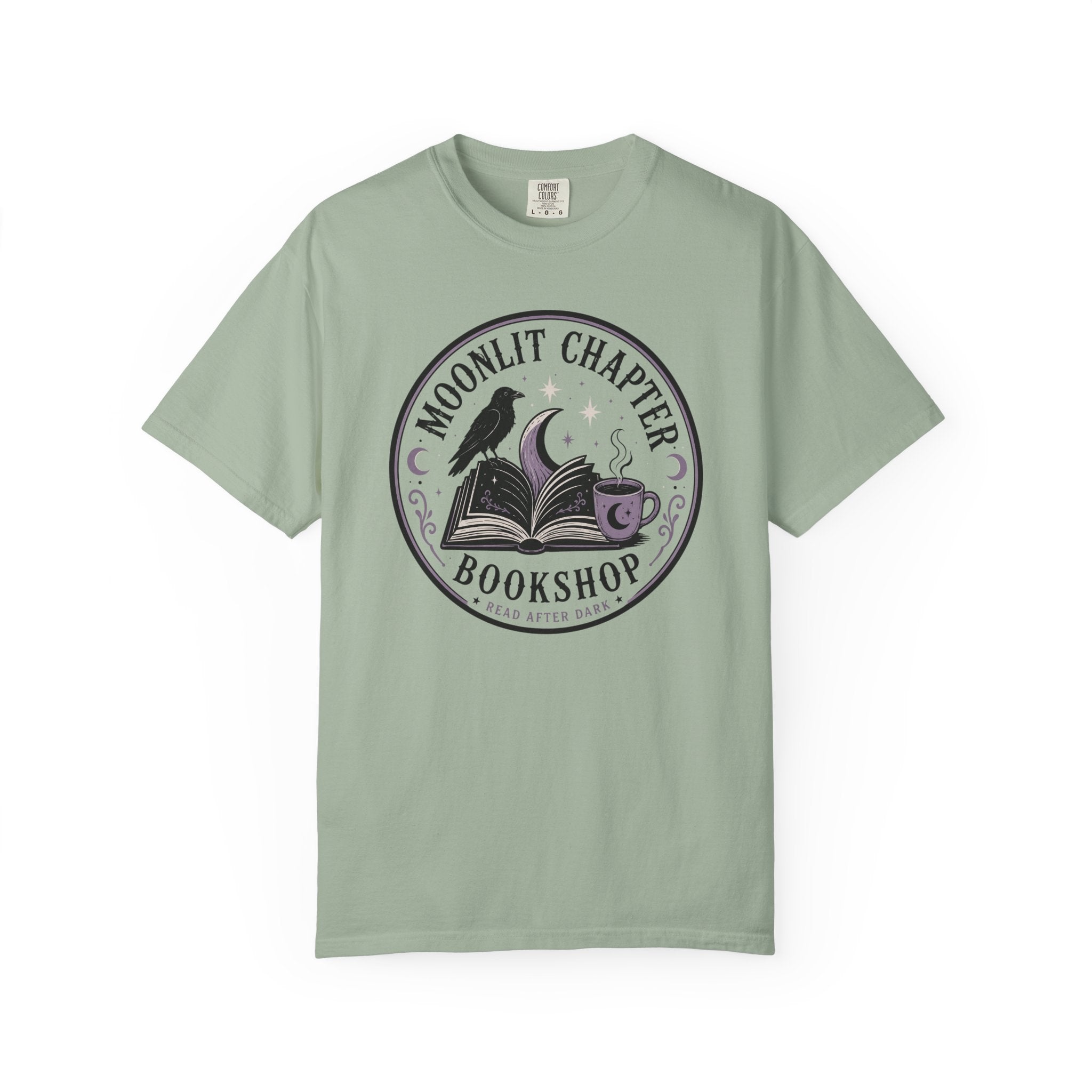 Moonlit Chapter Read After Dark Circle Badge Comfort Colors T-Shirt