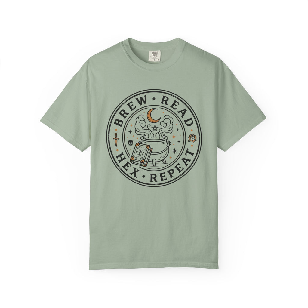 Brew Read Hex Repeat Circle Badge T-Shirt