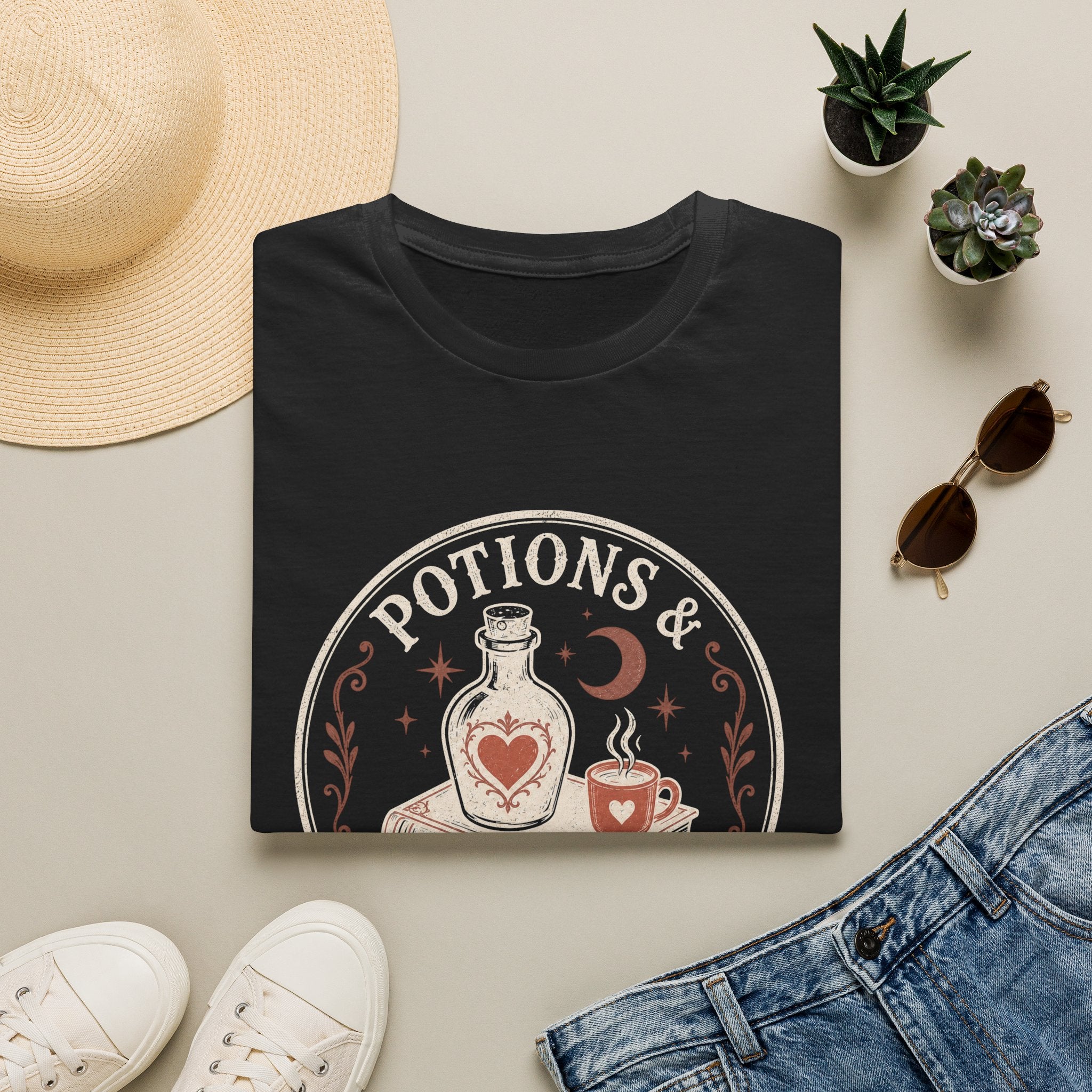 Potions & Plot Twists  Circle Badge T-Shirt