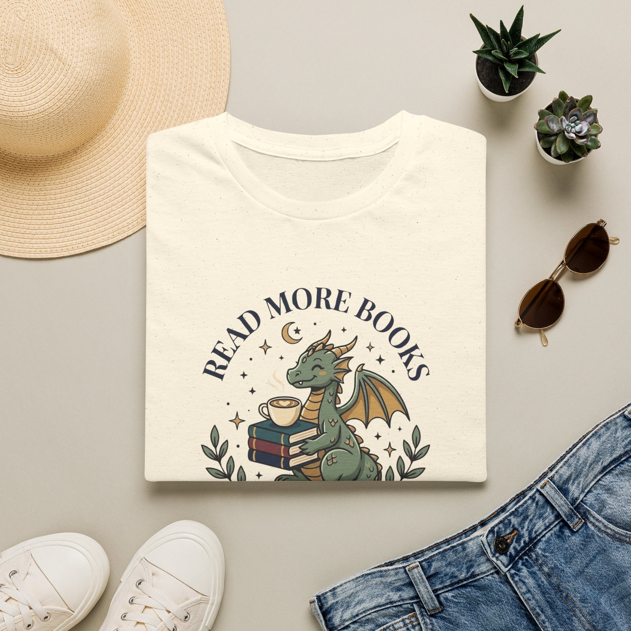 Read More Books Drink More Lattes T-Shirt