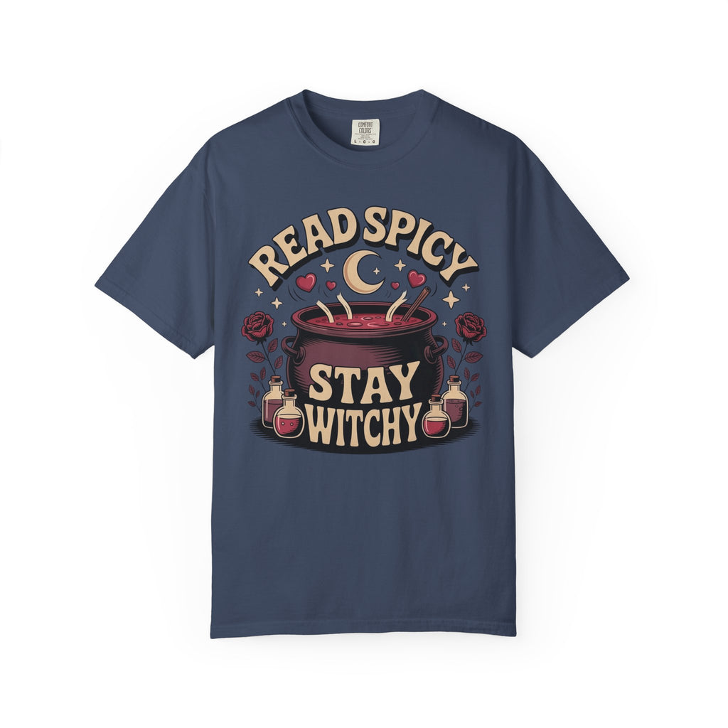 Read Spicy Stay Witchy Cauldron T-Shirt