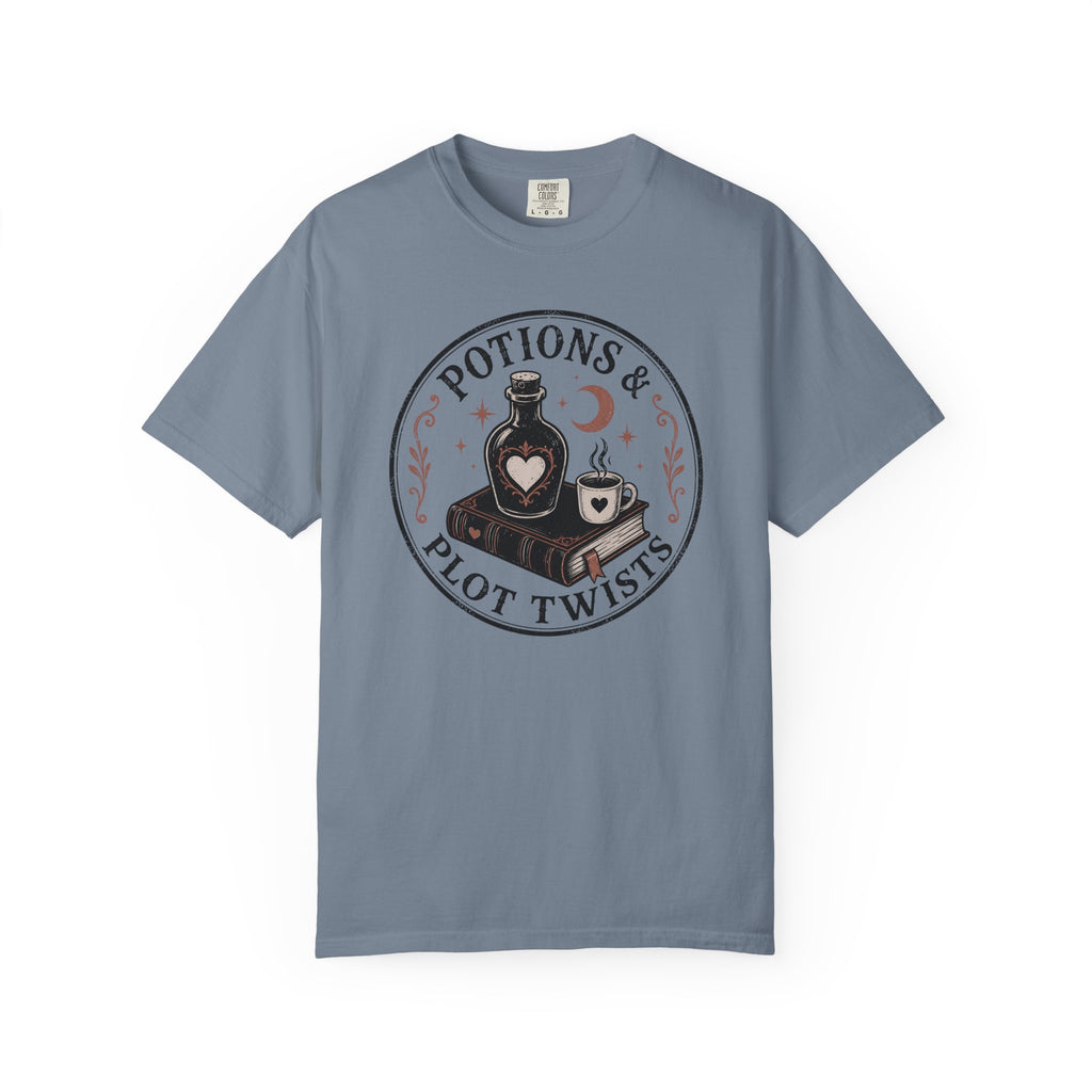 Potions & Plot Twists  Circle Badge T-Shirt
