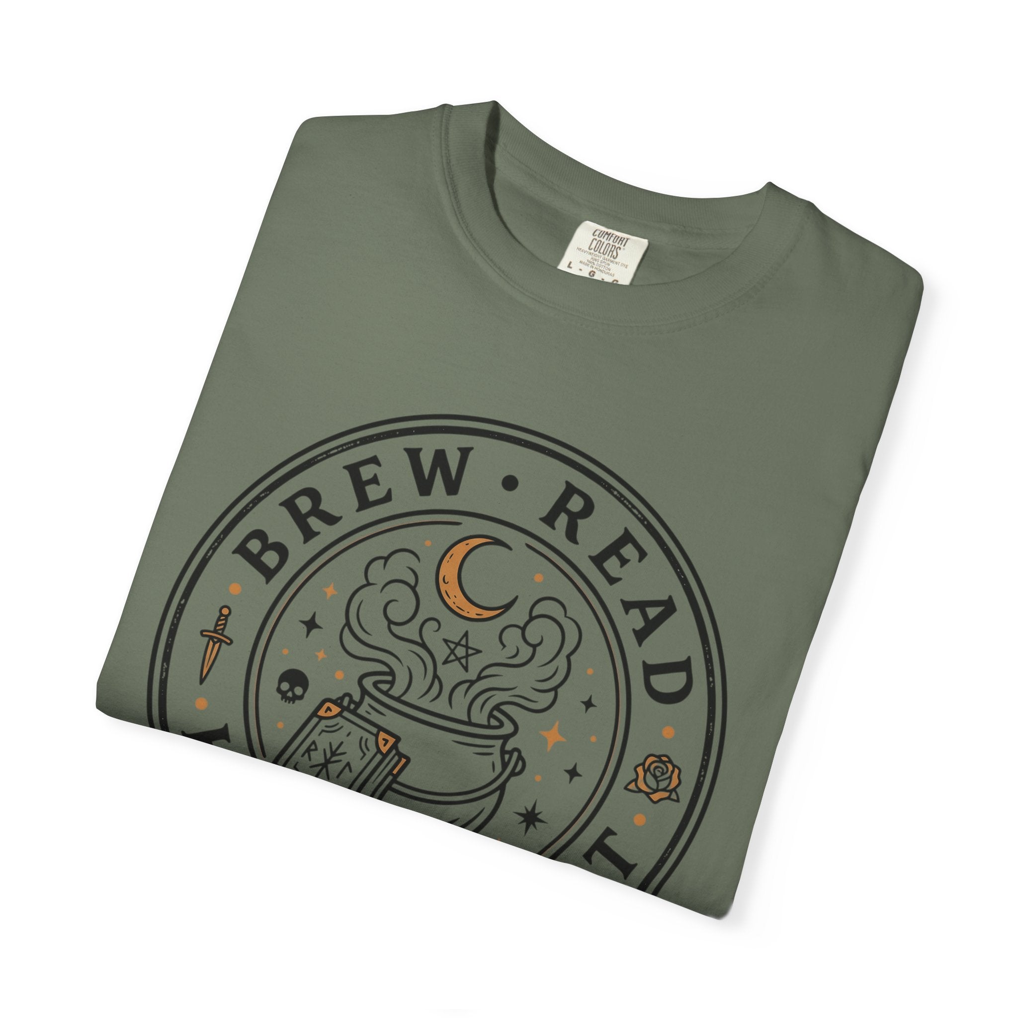 Brew Read Hex Repeat Circle Badge T-Shirt