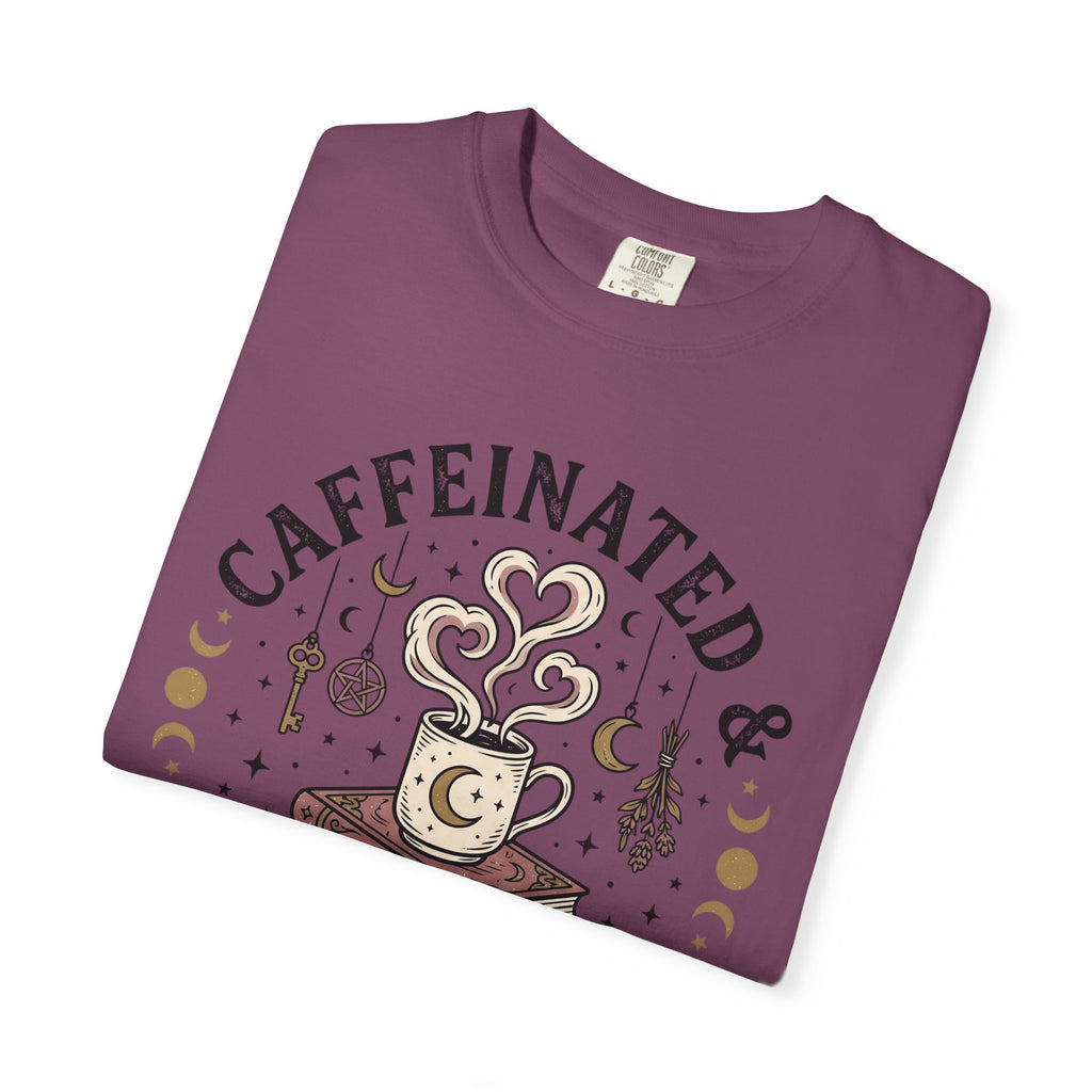 Caffeinated & Cursed To Read T-Shirt