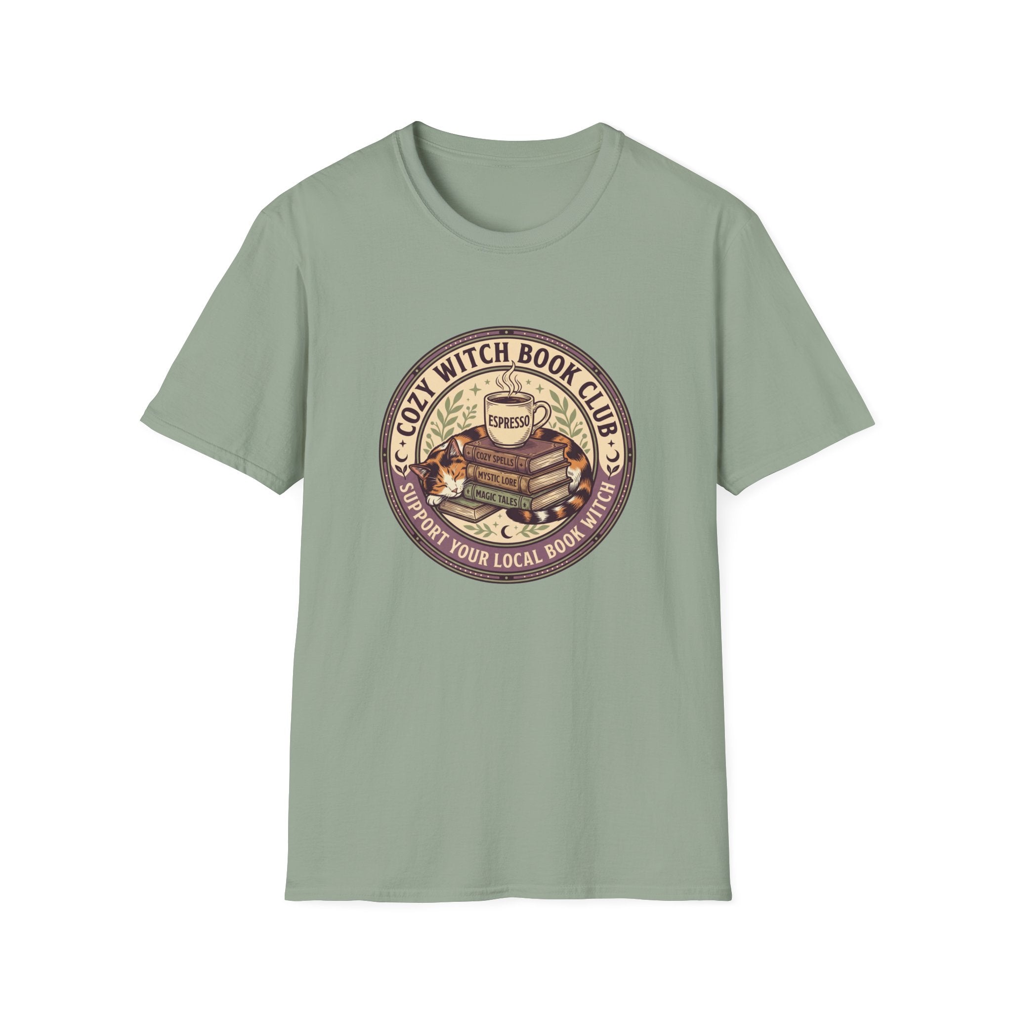 Cozy Witch Book Club Circle Badge T-Shirt