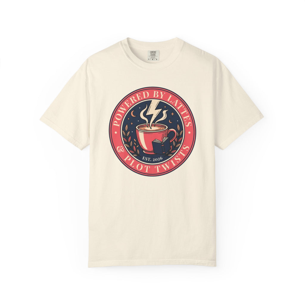 Powered by Lattes & Plot Twists T-Shirt