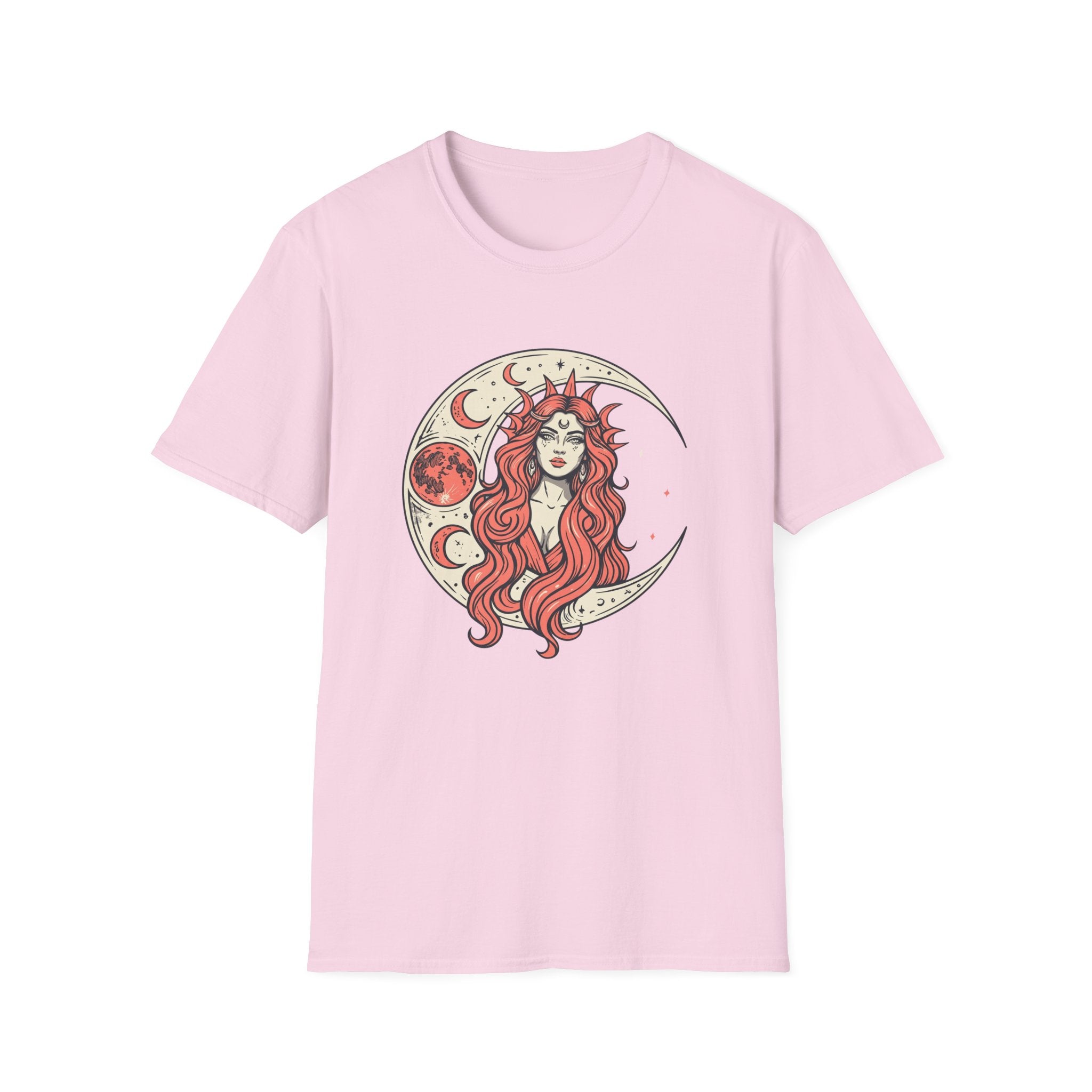 Moon Goddess Coral Graphic T-Shirt