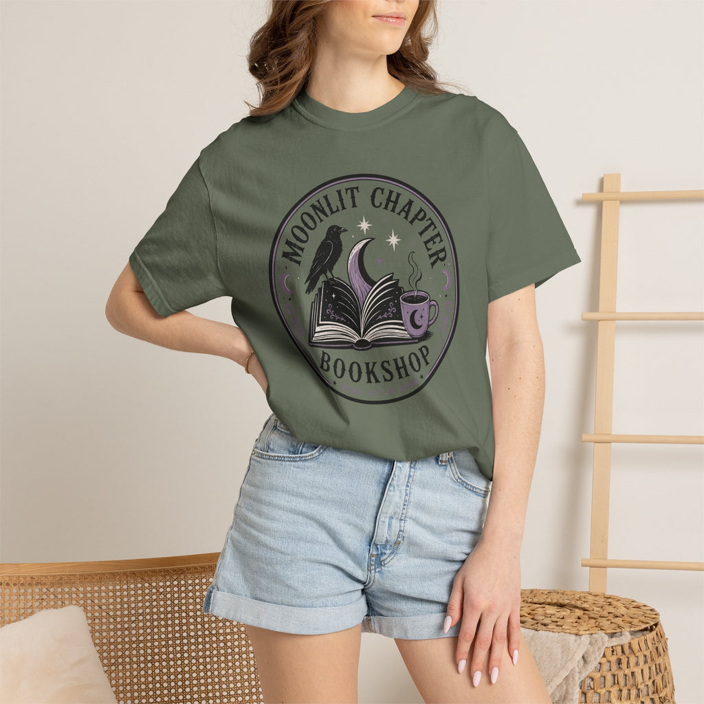 Moonlit Chapter Read After Dark Circle Badge Comfort Colors T-Shirt