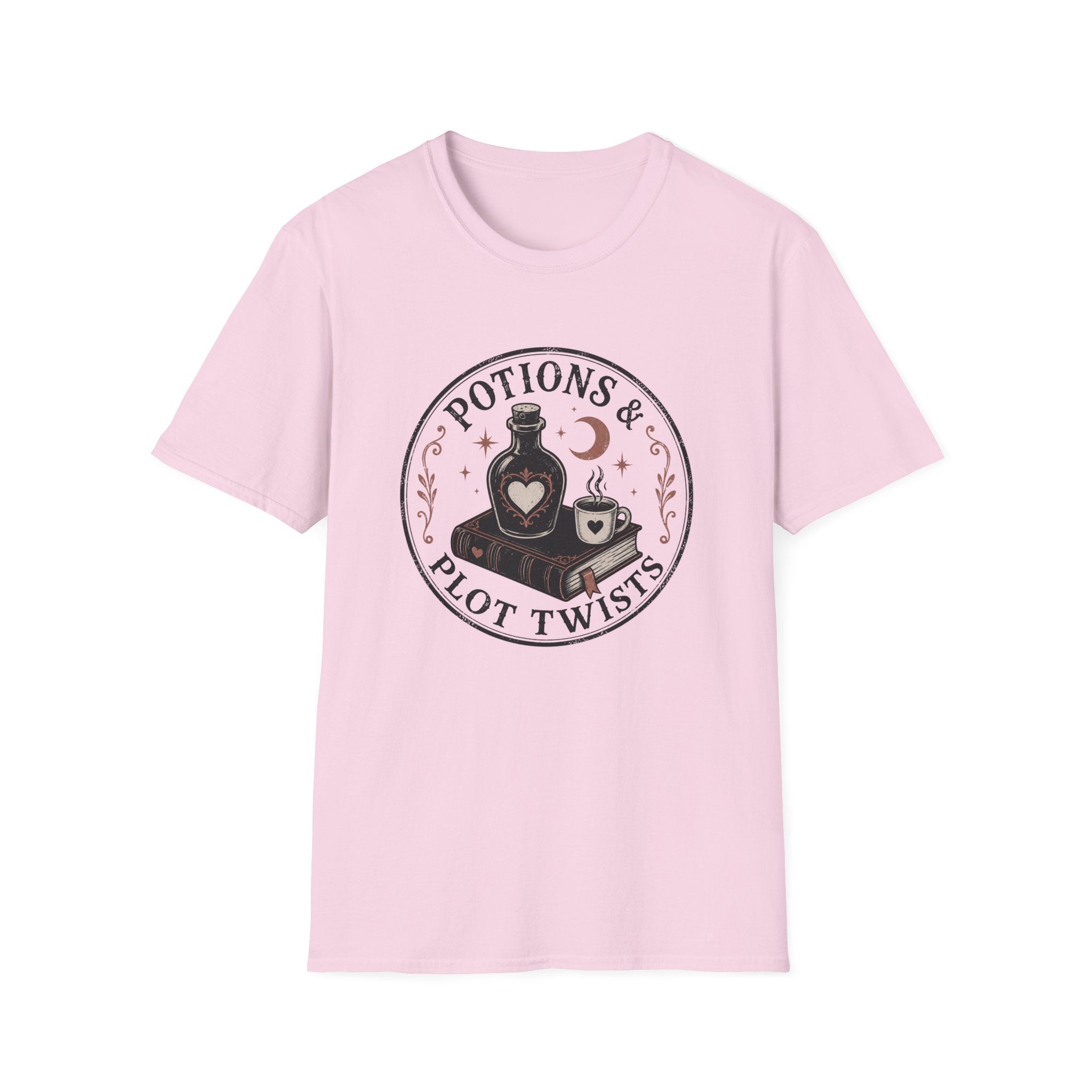 Potions & Plot Twists  Circle Badge T-Shirt